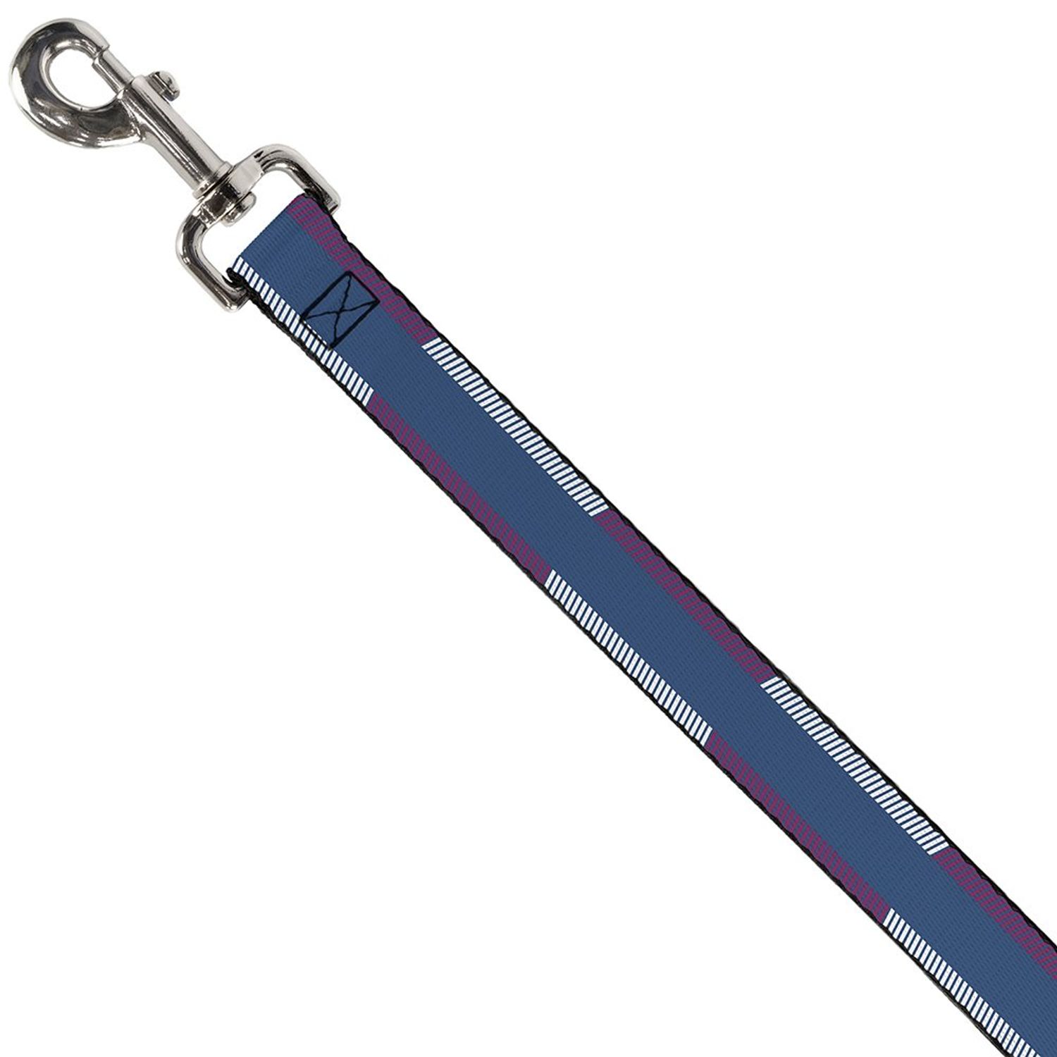 Dog Leash Hash Mark Stripe Turquoise Fuchsia White 6 Feet Long 1.0 Inch Wide