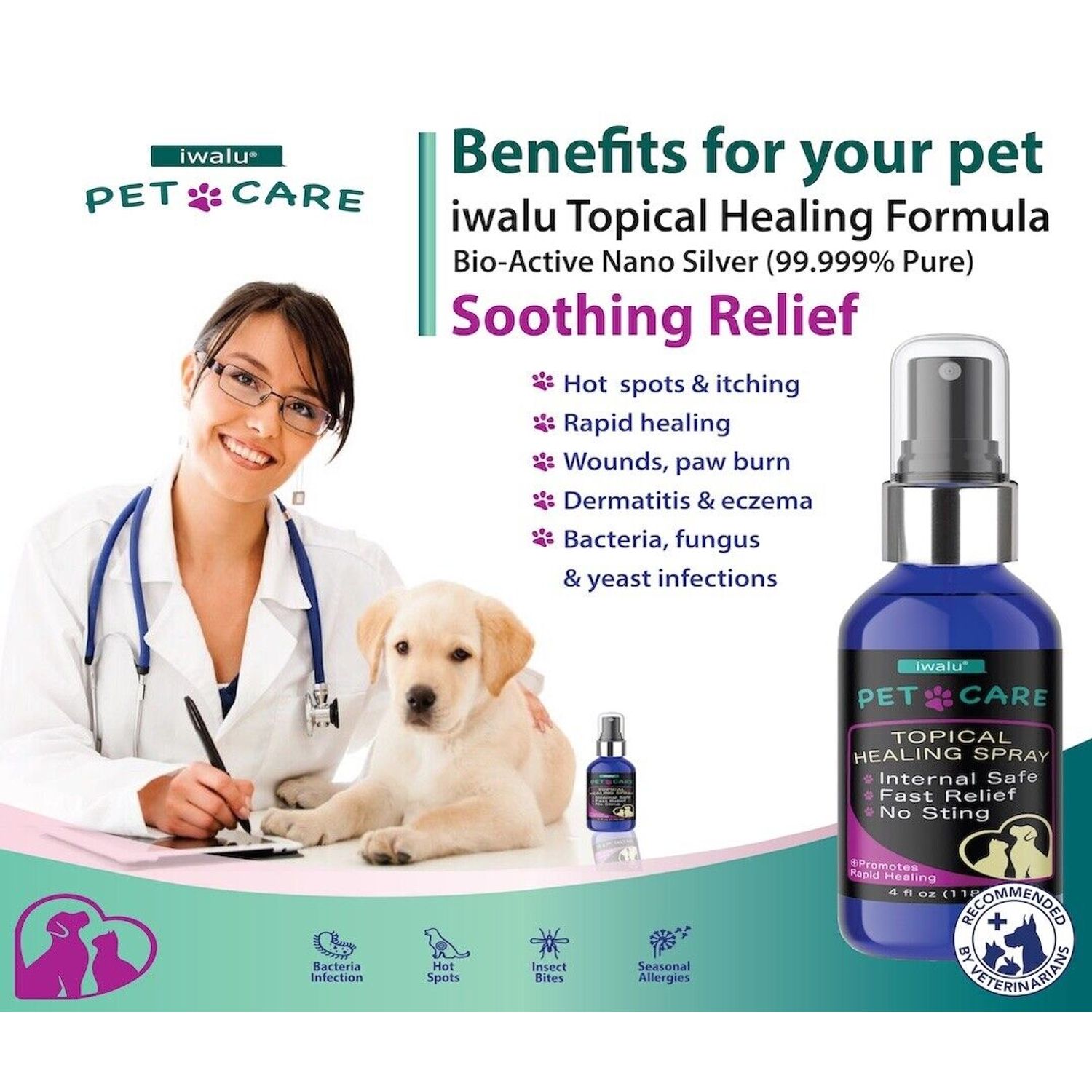 CAT FLEA TREATMENT ITCH RELIEF HEAL & SOOTHE Lick Safe, Pets Love It, SHIPS FREE