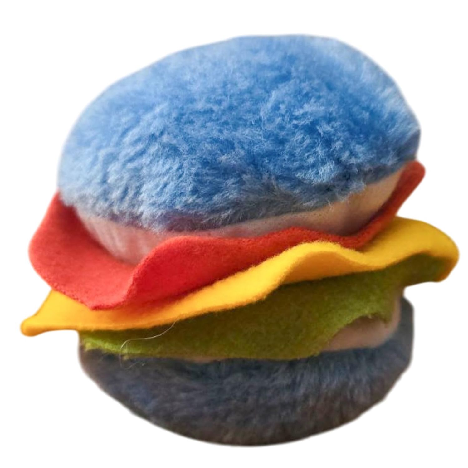 HEALTH & OUTDOORS Hot Dog and Hamburger Squeaker 2 Pack Combo Pack Chew Toy for Dogs, Funny Cute Plush Toy (Colors Vary)