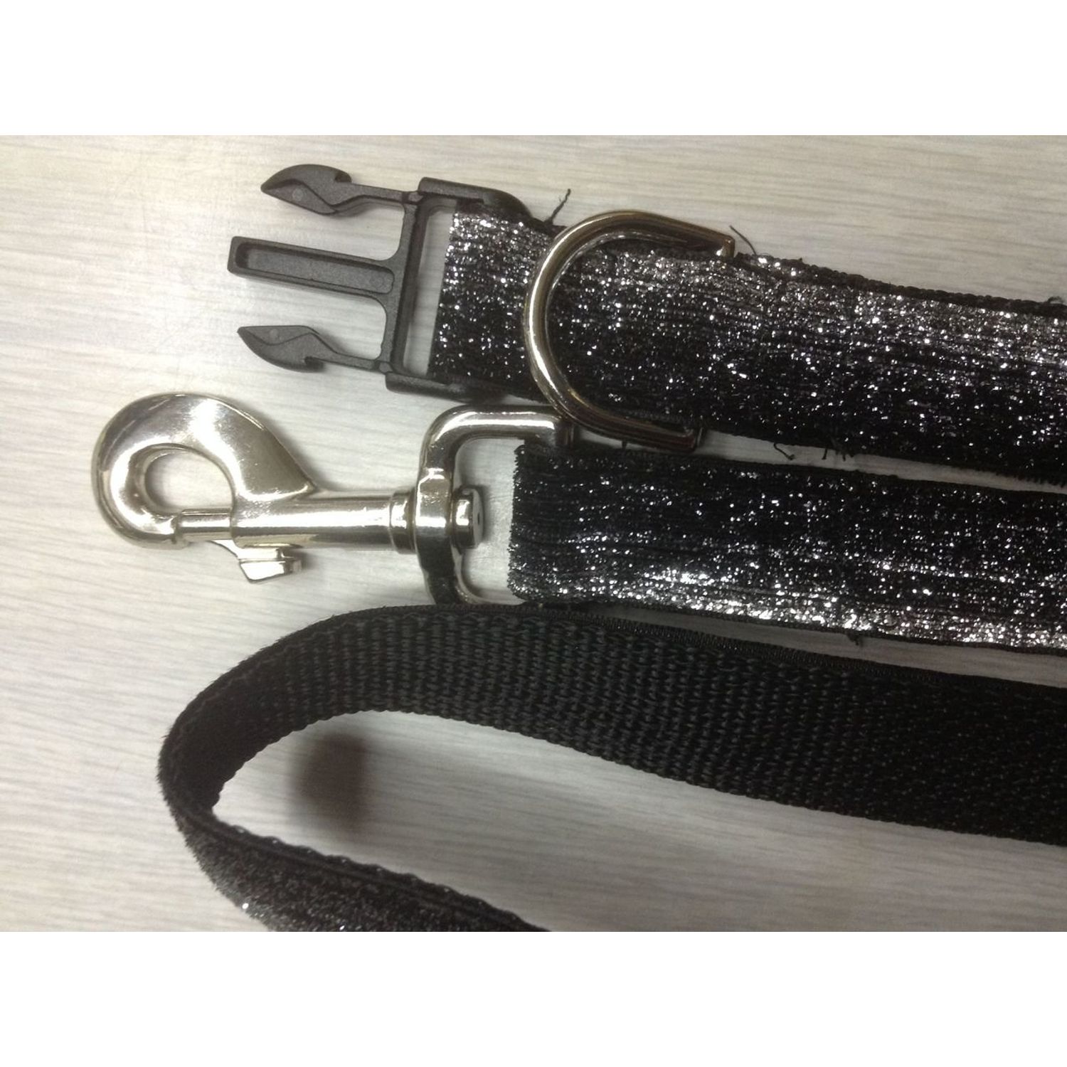 SWEYN II Designer Dog Collar & Lead. Black.11"-15"