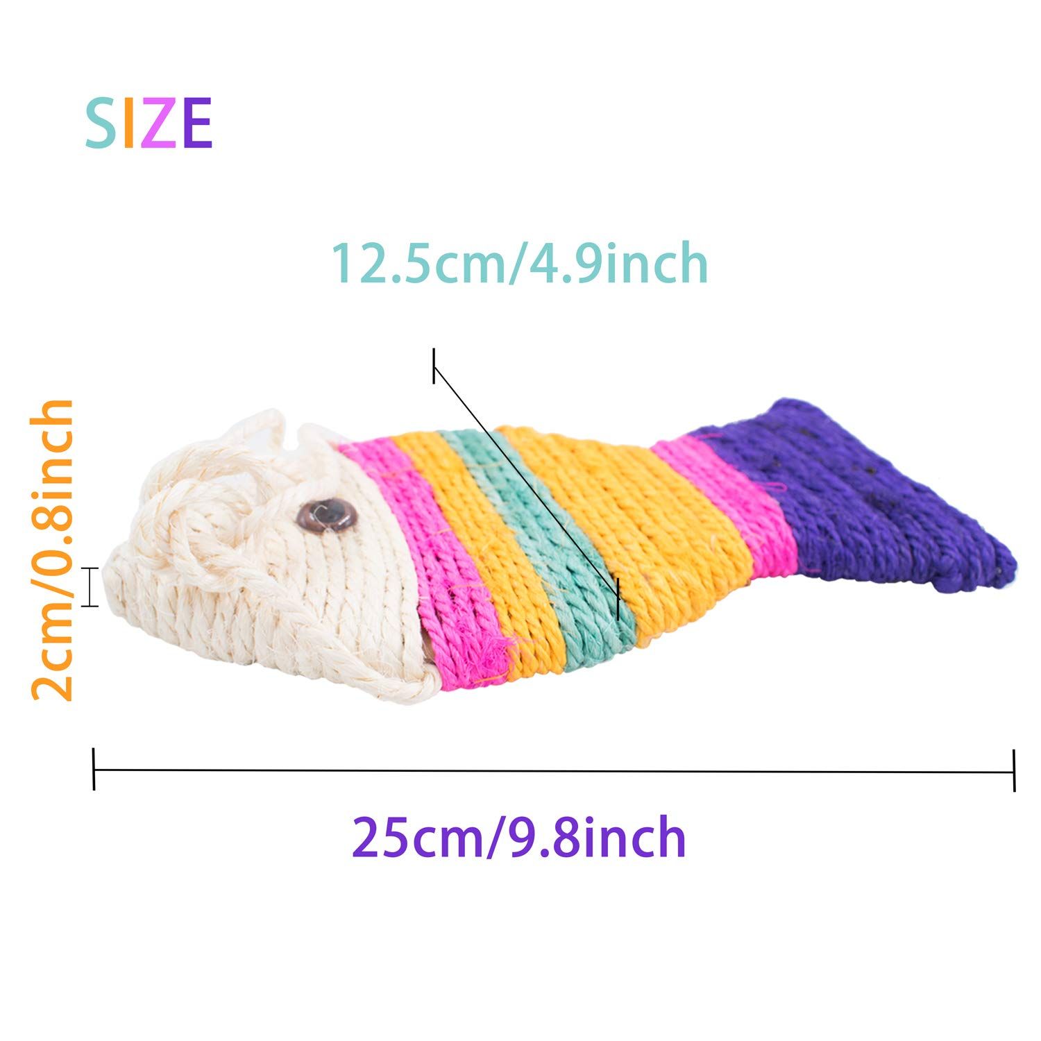 Fish Shape Sisal Cats Scratcher Cat Scratch Board Scratching Pad Colorful Play Funny Interactive Pet Toy for Kitty's Health and Good Behavior