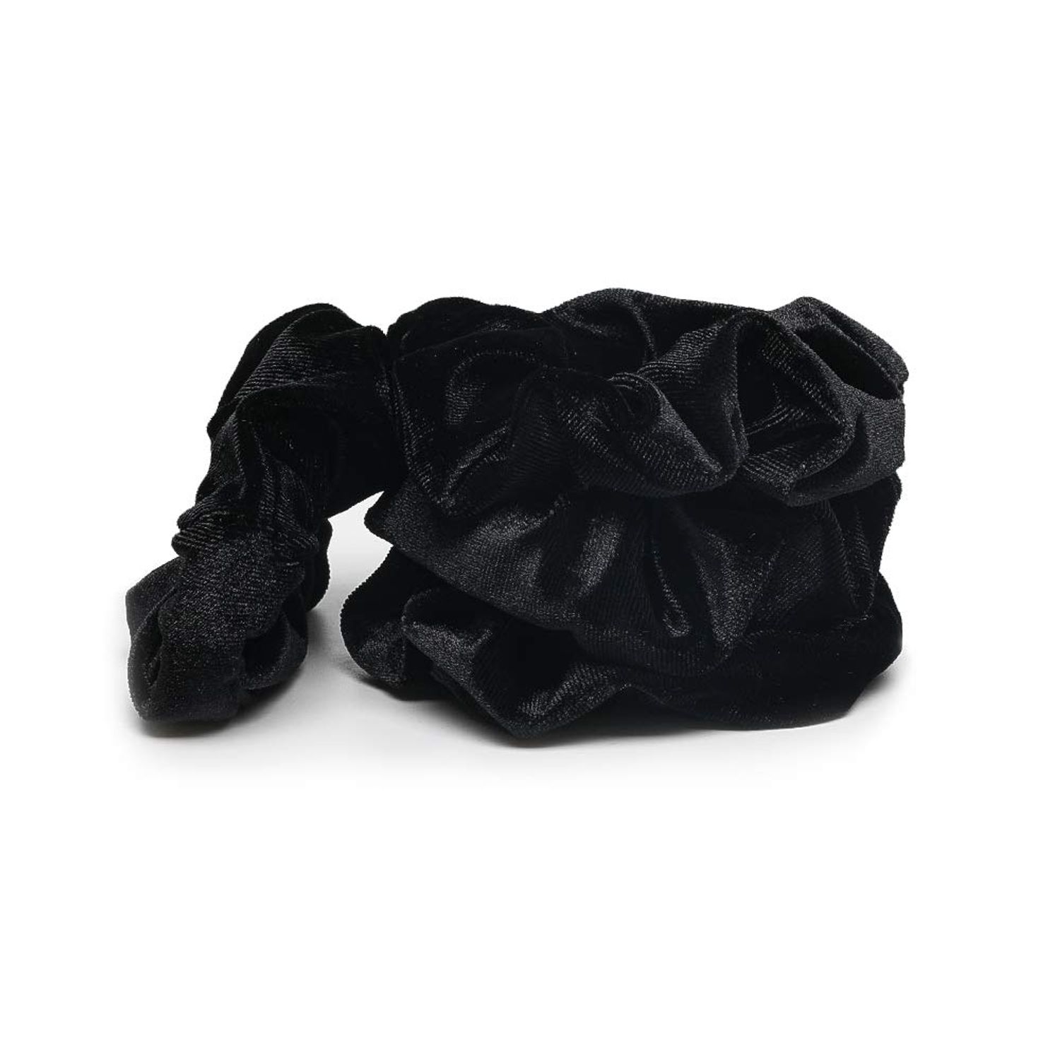 Ivyu Velvet Scrunchies With Pocket Zipper Hair Ties for Women Big Vsco Girl Stuff Scrunchy Hidden Hair Black Scrunchie Ponytail Holder Elastic Bands Gifts for Women