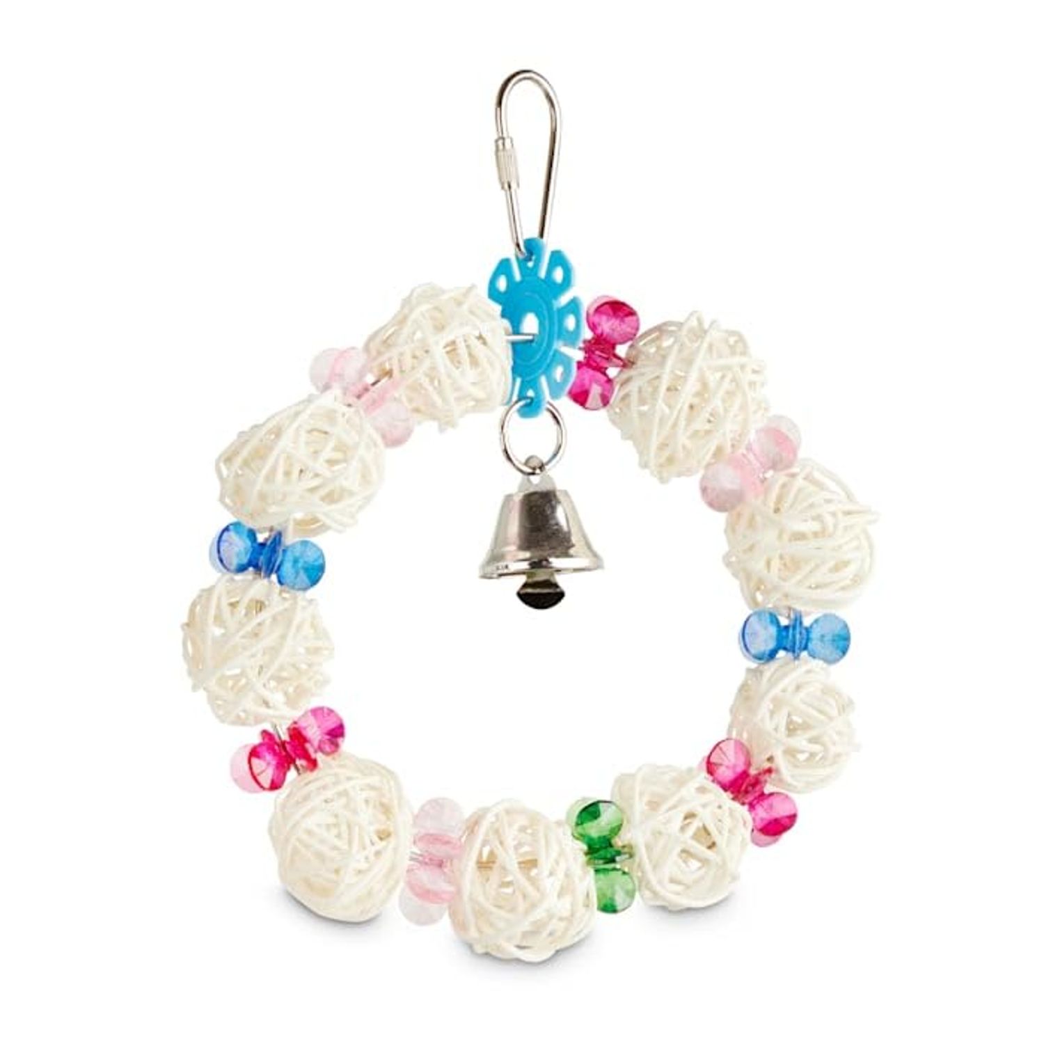 You & Me Swinging Wreathe Noisemaking Bird Toy, X-Small