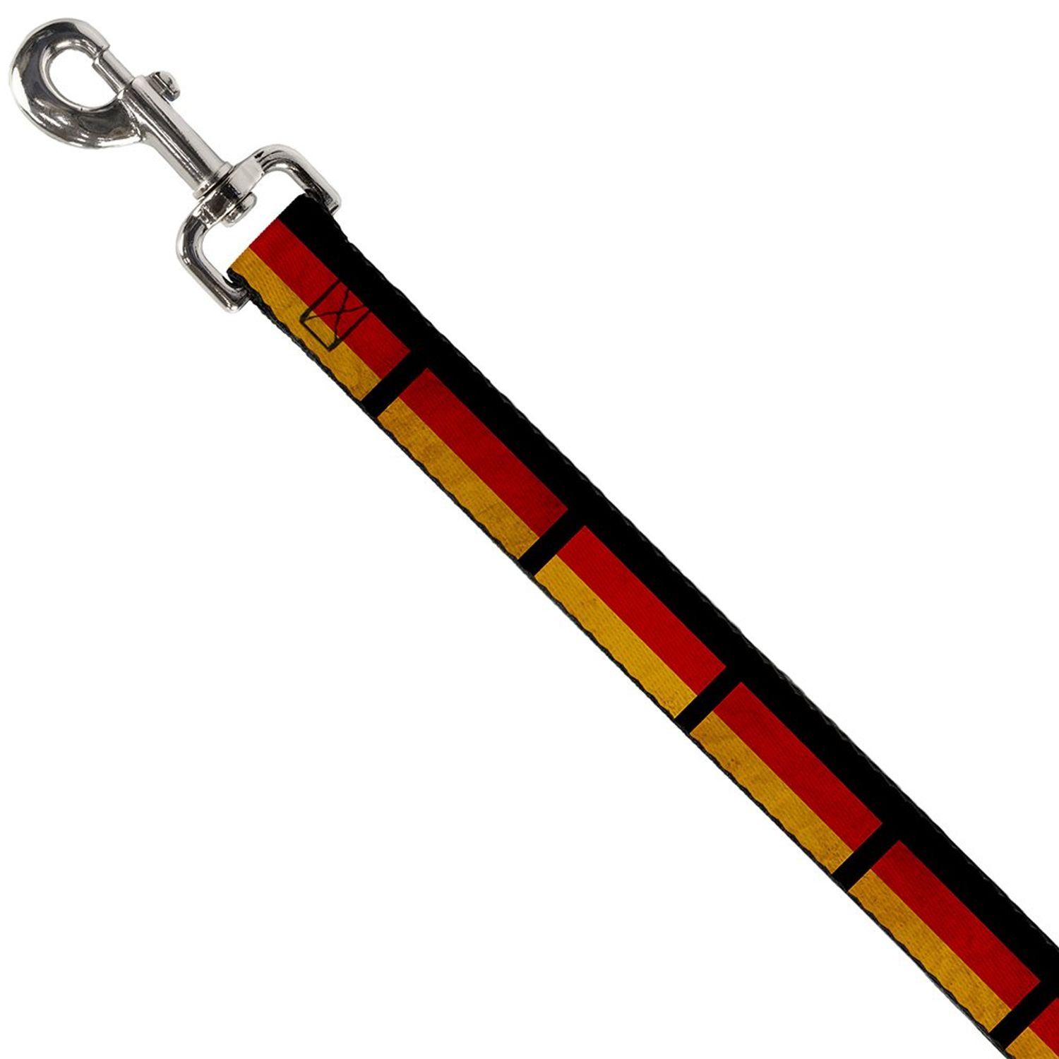 Buckle-Down Pet Leash - German Flag Distressed - 4 Feet Long - 1" Wide