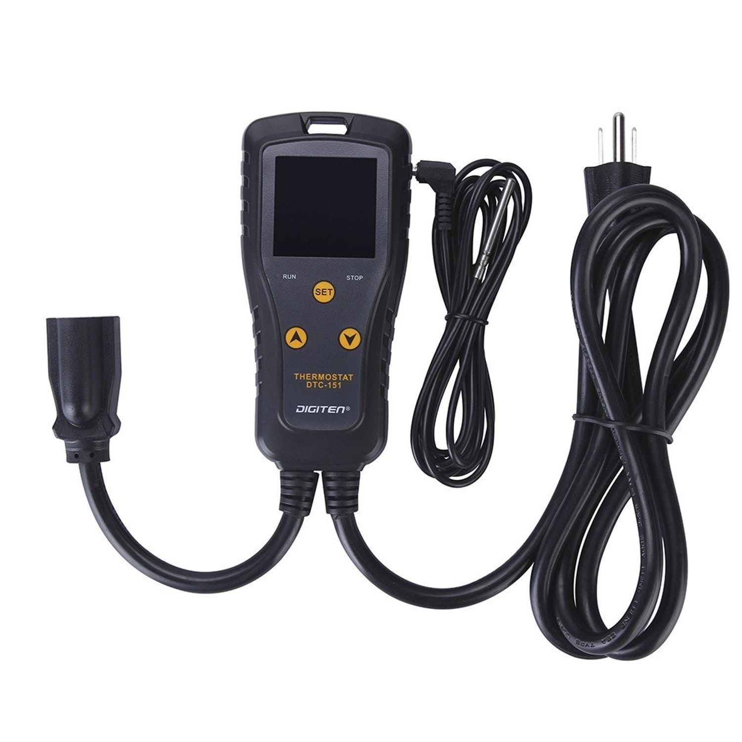DIGITEN Temperature Controller Heat Mat Thermostat Outlet DTC151 Digital Temperature Controller 110V 15A Reptile Thermostat Greenhouse Thermostat Aquarium Temperature Controller Heating Cooling Mode