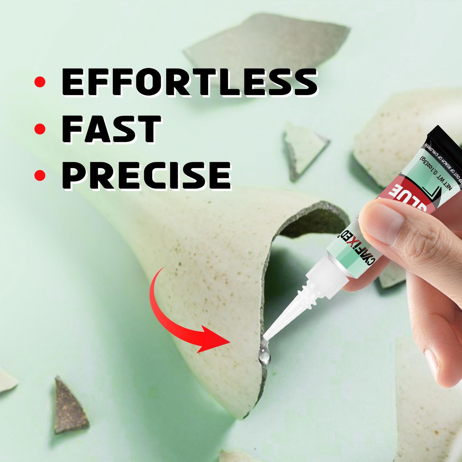 Super Glue Gel, Instant Adhesive, Multipack Cyanoacrylate Strong Clear Glue for Shoe Sole Repair, Ceramic Plastic Metal Wood Pottery Leather Aquarium Glass Rubber, Strong Bonding