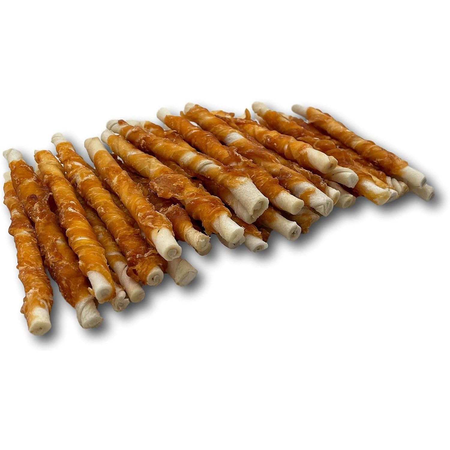 Top Dog Chews - All Natural Chicken Wrapped Rawhide Dog Twists (100 Pack), Natural Chew Sticks for Healthy Teeth and Happy Dogs, Delicious Dog Treats for Canine Dental Care (5", 100, Count)