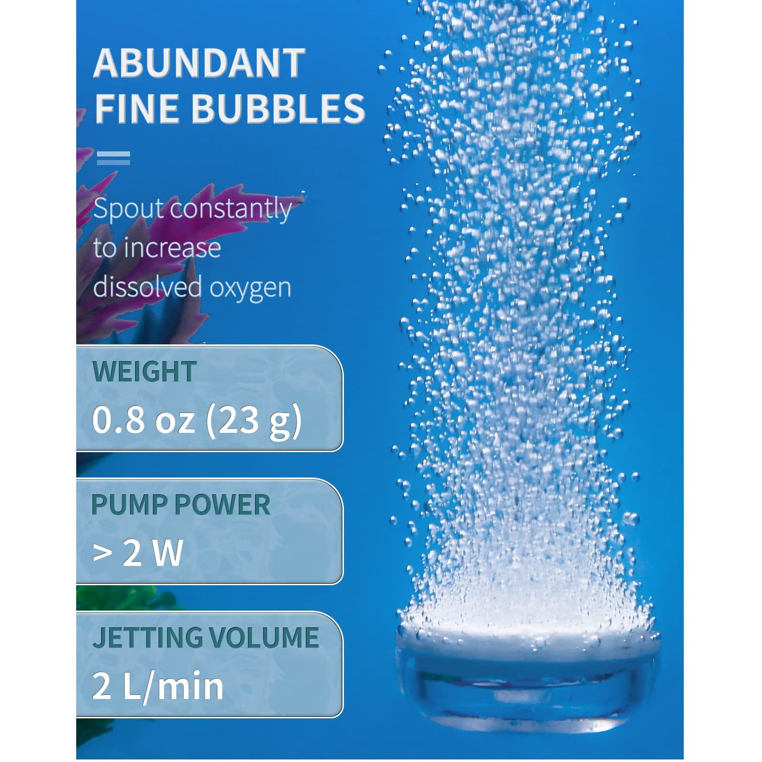 Pawfly Aquarium Air Stone Disc, 1 Inch Small Fish Tank Air Stone Kit Ultra-High Dissolved Bubbler Airstone with Accessories for Aquarium Fish Tank and Small Bucket(Pump Not Included)
