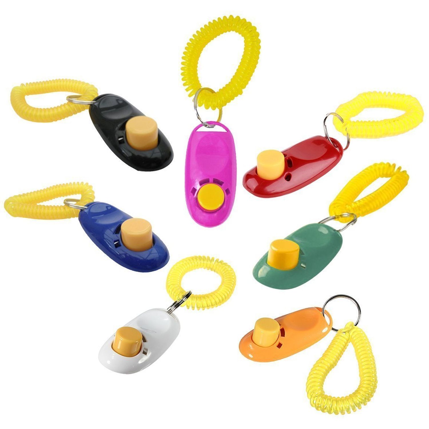 Penta Angel Pet Training Clicker Button Clicker with Wrist Strap, Train Dog, Cat, Horse, Pets for Clicker Training (3 Pack)