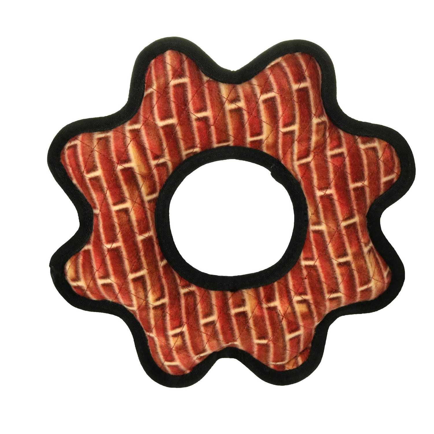TUFFY - World's Tuffest Soft Dog Toy - MEGA Gear Ring - Squeakers - Multiple Layers. Made Durable, Strong & Tough. Interactive Play (Tug, Toss & Fetch). Machine Washable & Floats. (Brick 2 Pack)