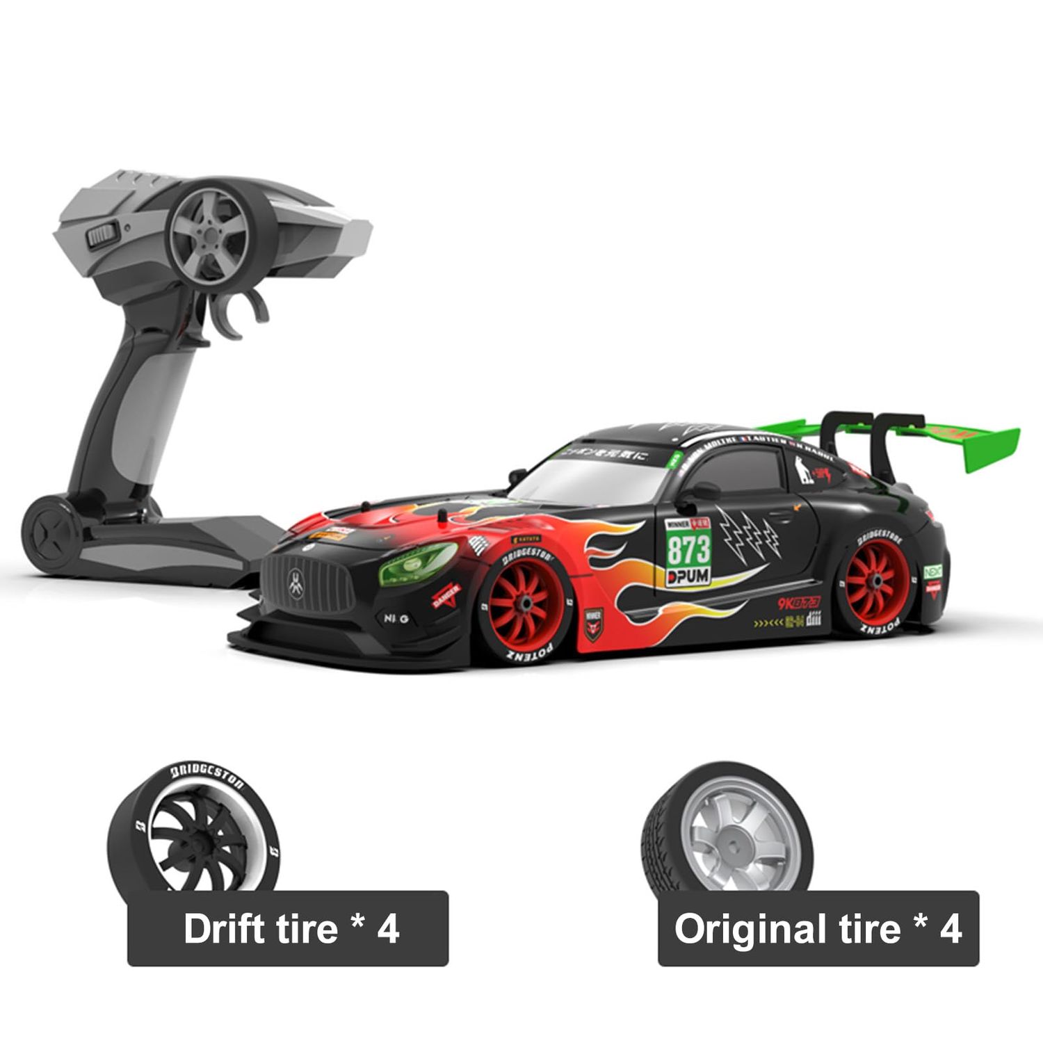 GoolRC Remote Control Drift Car Drift RC Cars 1/16 Remote Control Car 2.4GHz 4WD Remote Control Race Car Kids Gift for Children Boys Girls Tires Replaceable with LED Light