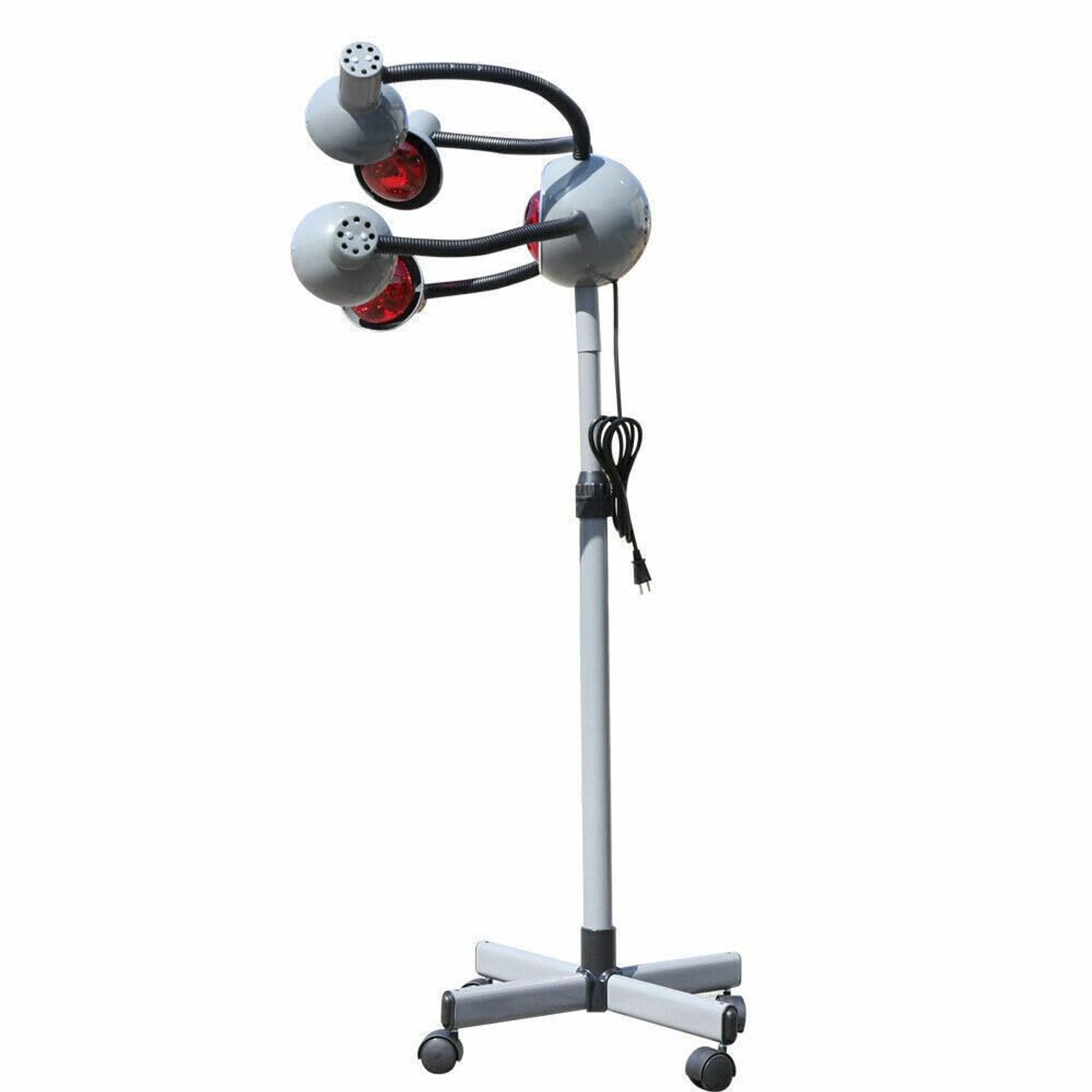 RustyVioum 5 Head Infrared Heat Lamp, 110V 750W Professional Hair Steamer Rolling Infrared Beauty Color Processor with Rolling Base, Hair Salon Barber Equipment Infrared Heating Lamp