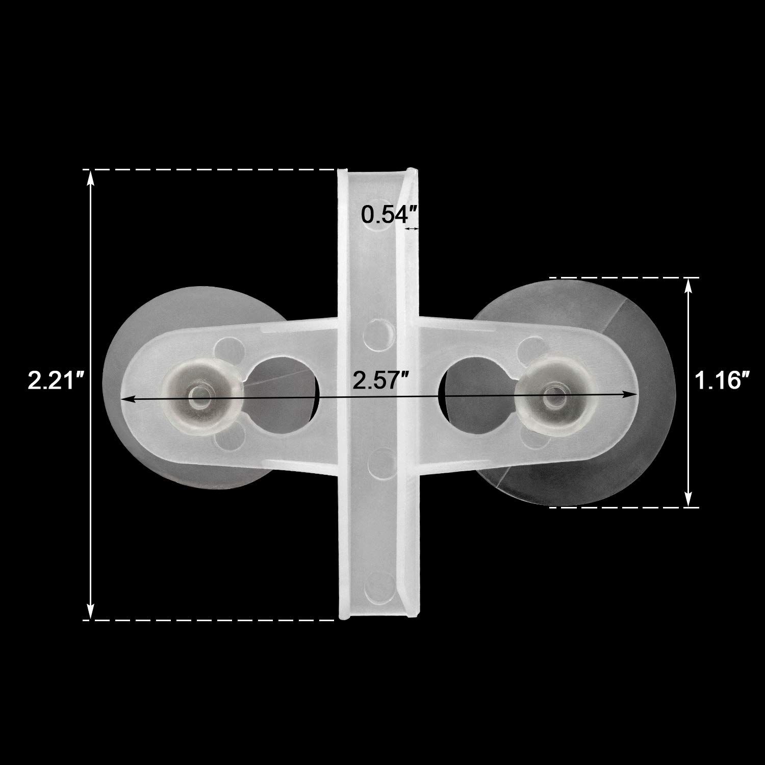 OIIKI 16PCS Aquarium Fish Tank Divider with Suction Cup, Silica Gel Sucker Holders, for Fish Tanks Glass Cover Separating Divider Support Clip Bracket (White)