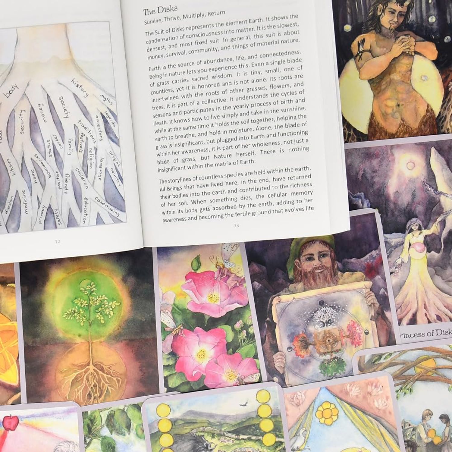 Lovely Om Tarot Deck - Spiritual Tarot Cards with Guidebook | Nature Beings, Hindu Gods and Goddesses, Chakras, Yoga, Meditation, Divination and Spiritual Growth