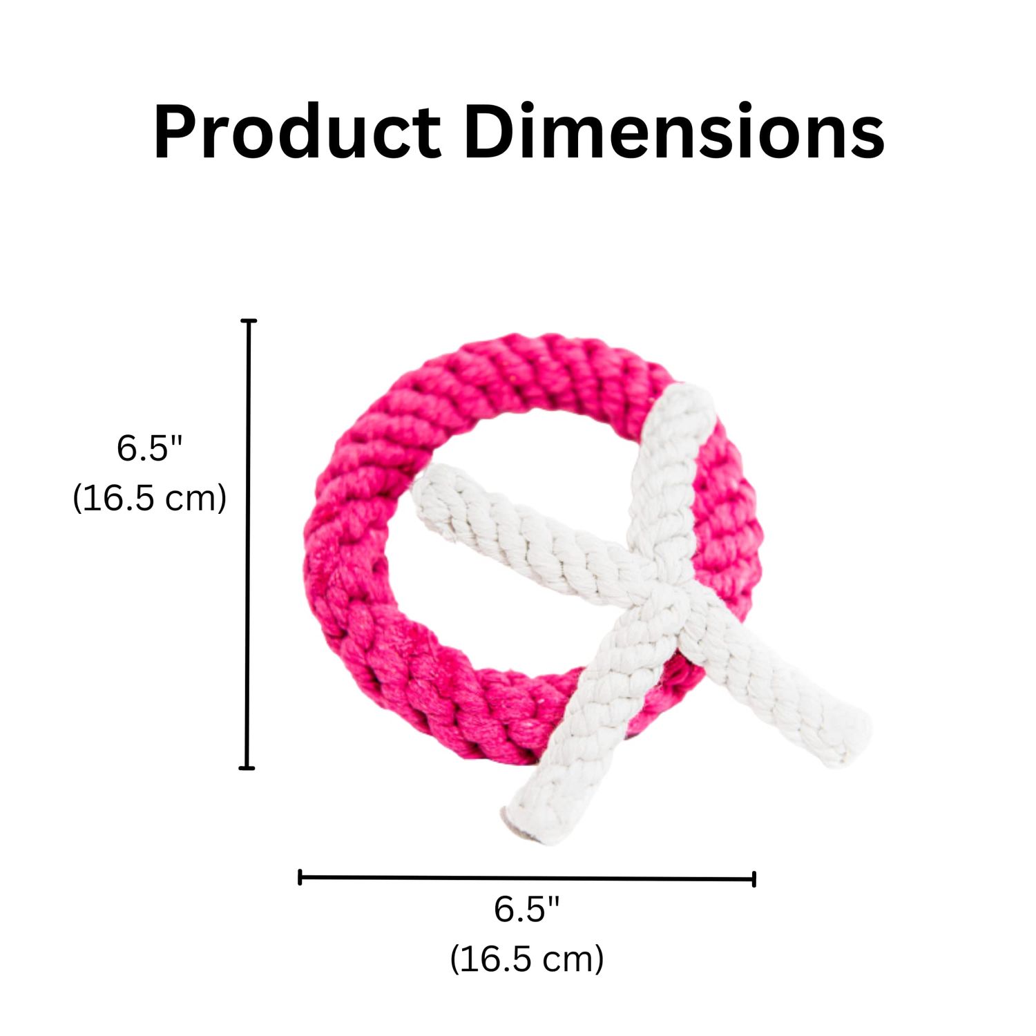 Midlee XO Valentine's Rope Dog Toy