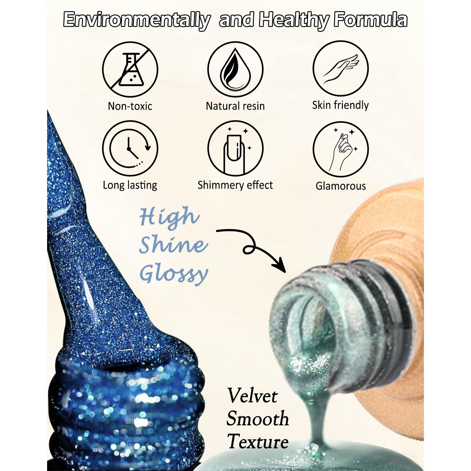 Diamond Silver Cat Eye Gel Nail Polish with Magnetic Stick,9D Holographic Galaxy Glitter Aurora Cateye Gel Nail Polish,Crystal Shiny Nails Glue Gel Polish Kit,Soak Off UV LED for Salon DIY Nail Art-01