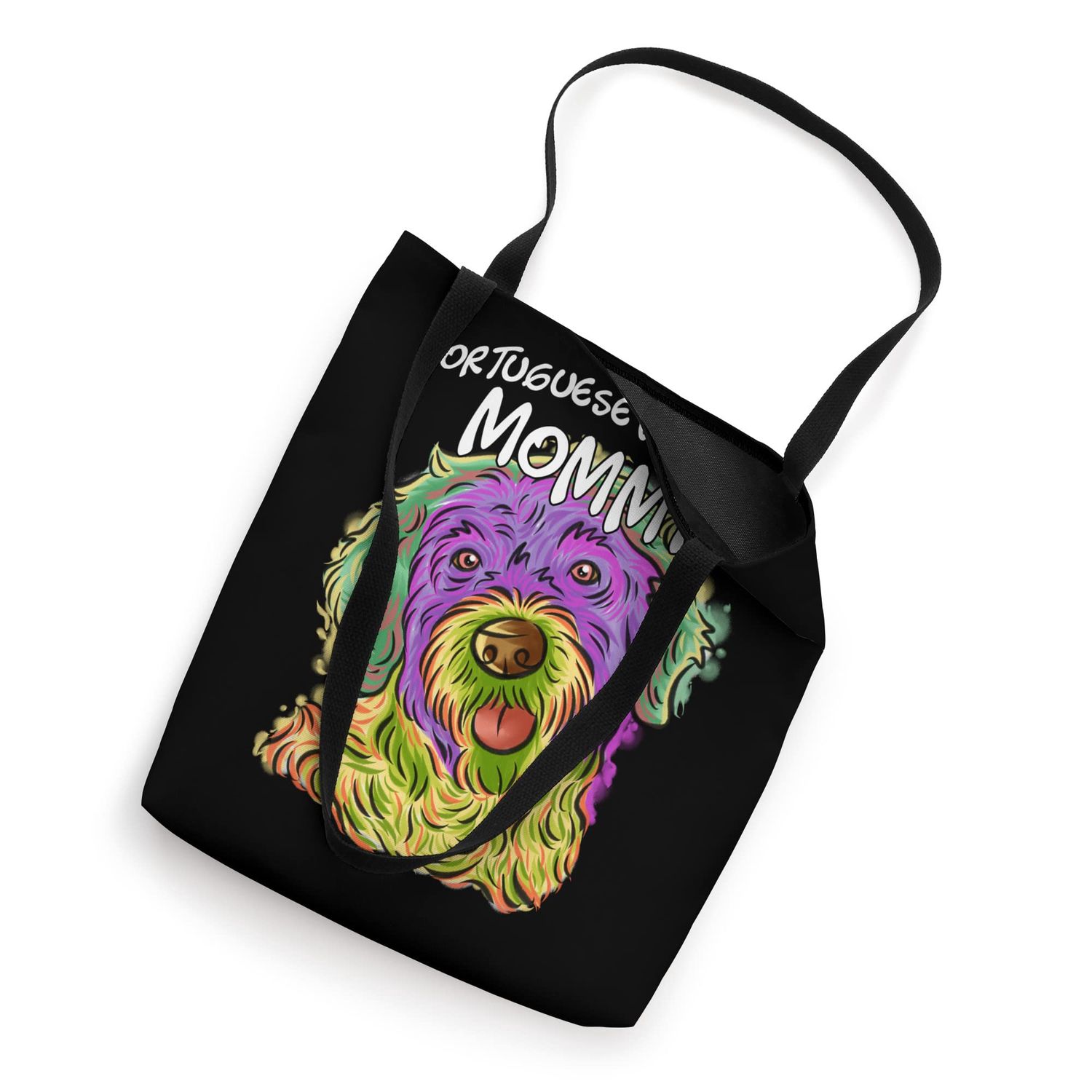Colorful Pop Art Portrait Portuguese Water Dog Mom Mommy Tote Bag