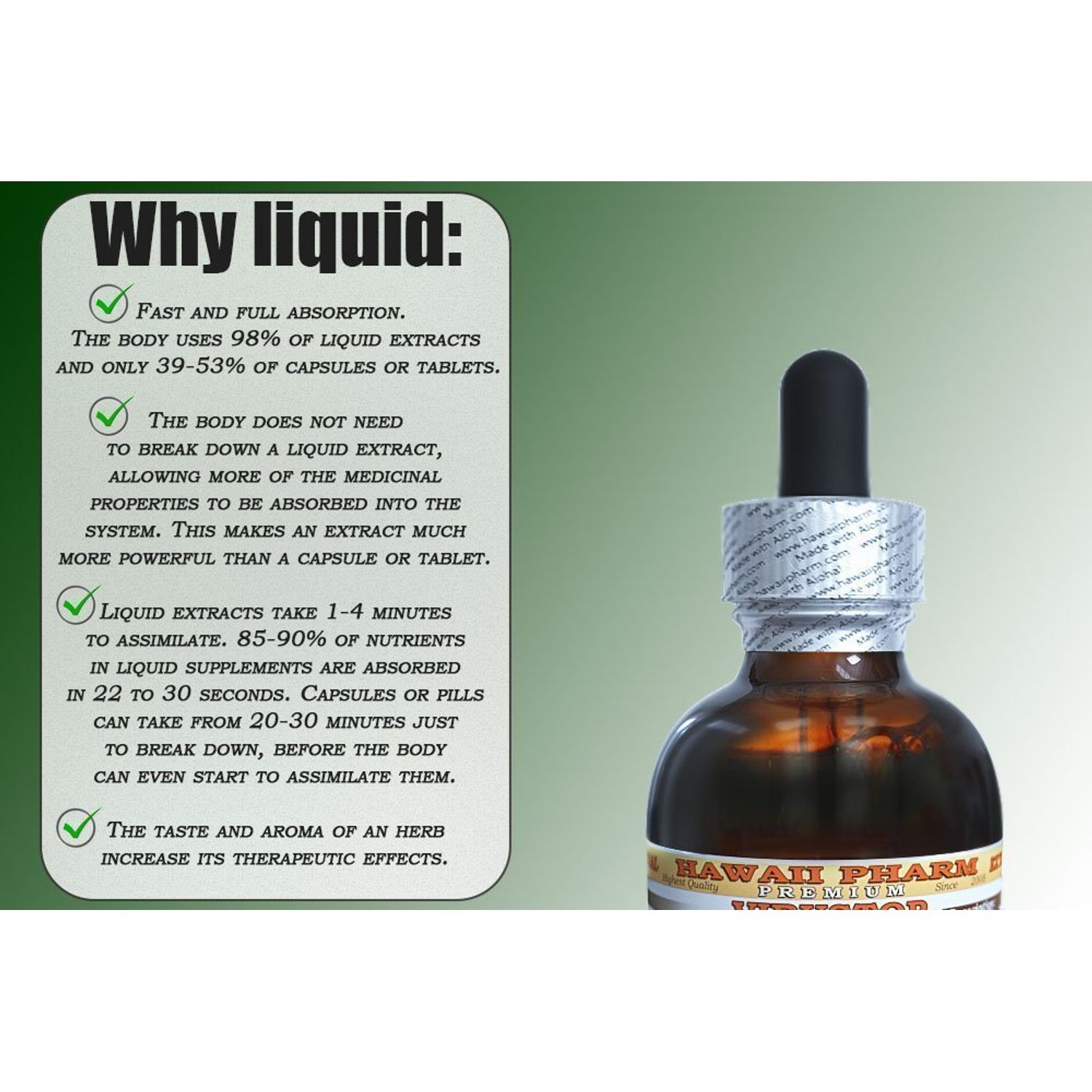 Hawaii Pharm Chrysanthemum Alcohol-Free Liquid Extract, Organic Chrysanthemum (Chrysanthemum x morifolium) Dried Flower Glycerite Natural Herbal Supplement 32 oz Unfiltered