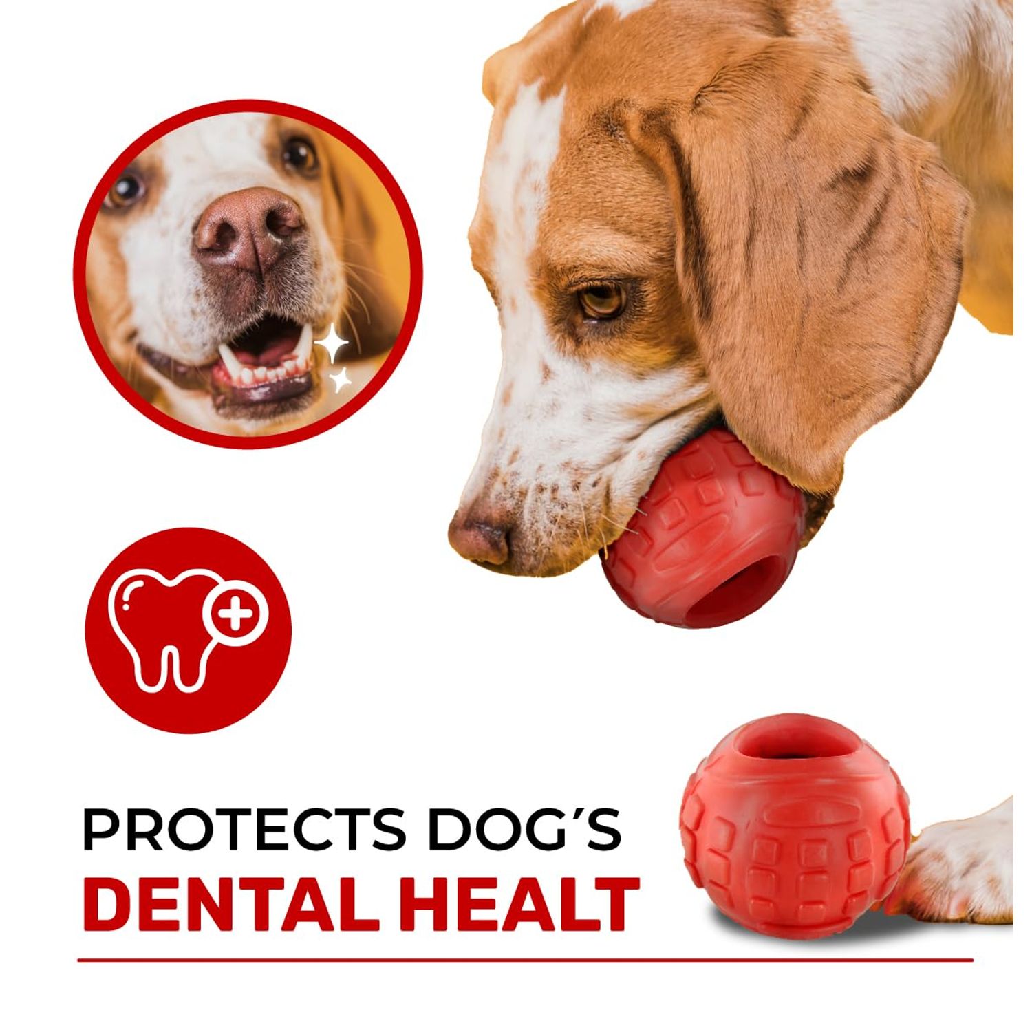 Dog Chew Toys for Aggressive Chewers - Treat Dispensing Chew Ball Interactive Small Medium Dog Puzzle Toys, Dog Chew Enrichment Toys for Boredom and Brain Stimulating Game Keeps Them Engaged