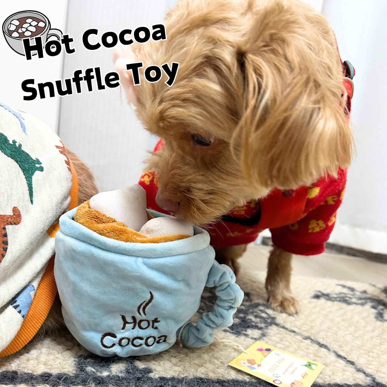CECE PAW Dog Puzzle Toy, Treat Dispensing Enrichment Toys, Hide and Seek Interactive Dog Toys for Boredom and Mental Stimulation, 5 Pack Squeaky Crinkle Snuffle Mat for Puppy Small Dogs