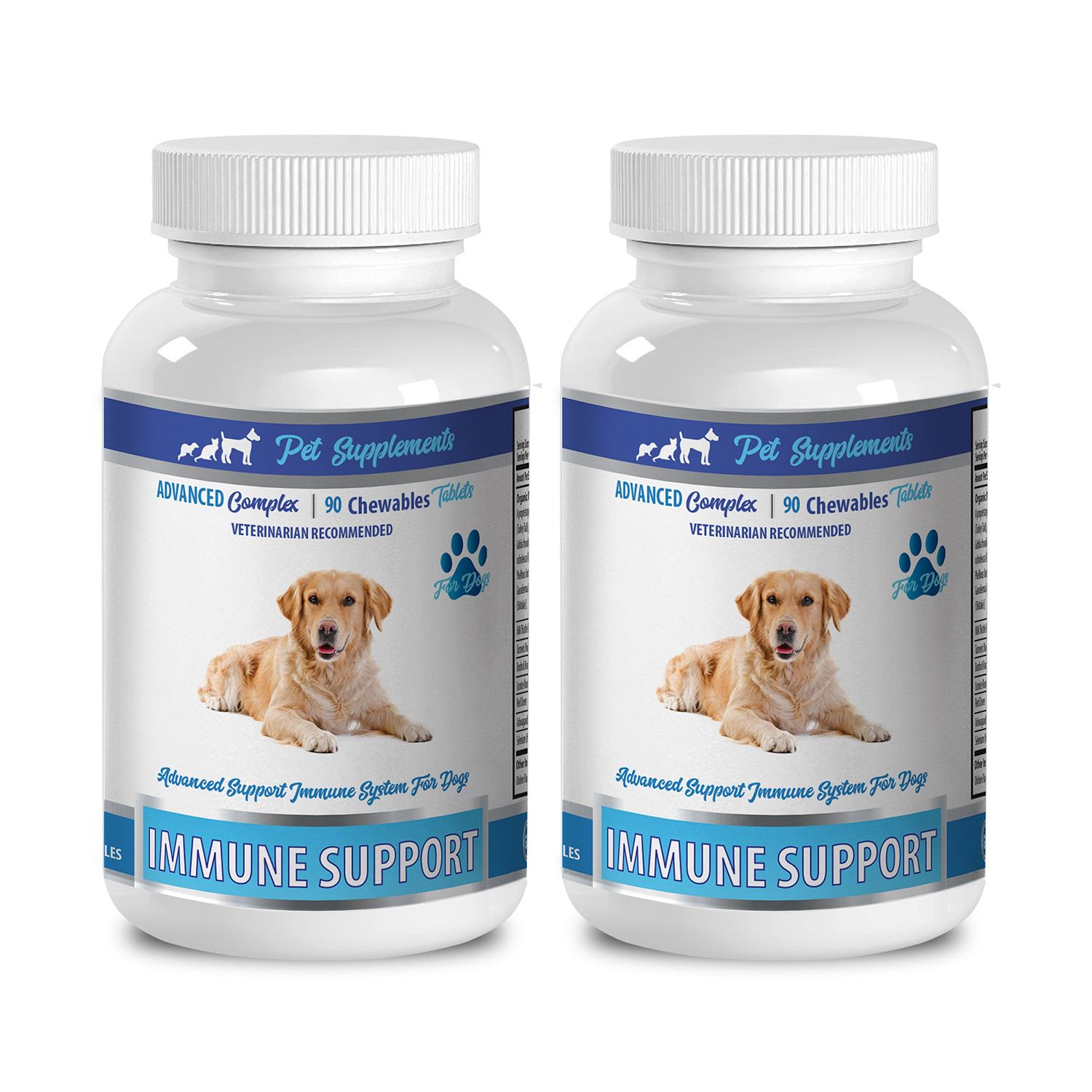 PET SUPPLEMENTS Older Dog Supplement - Dogs Immune Support - Advanced CHEWABLE Treats - Premium - Milk Thistle for Dogs chewable - 2 Bottles (180 Chews)
