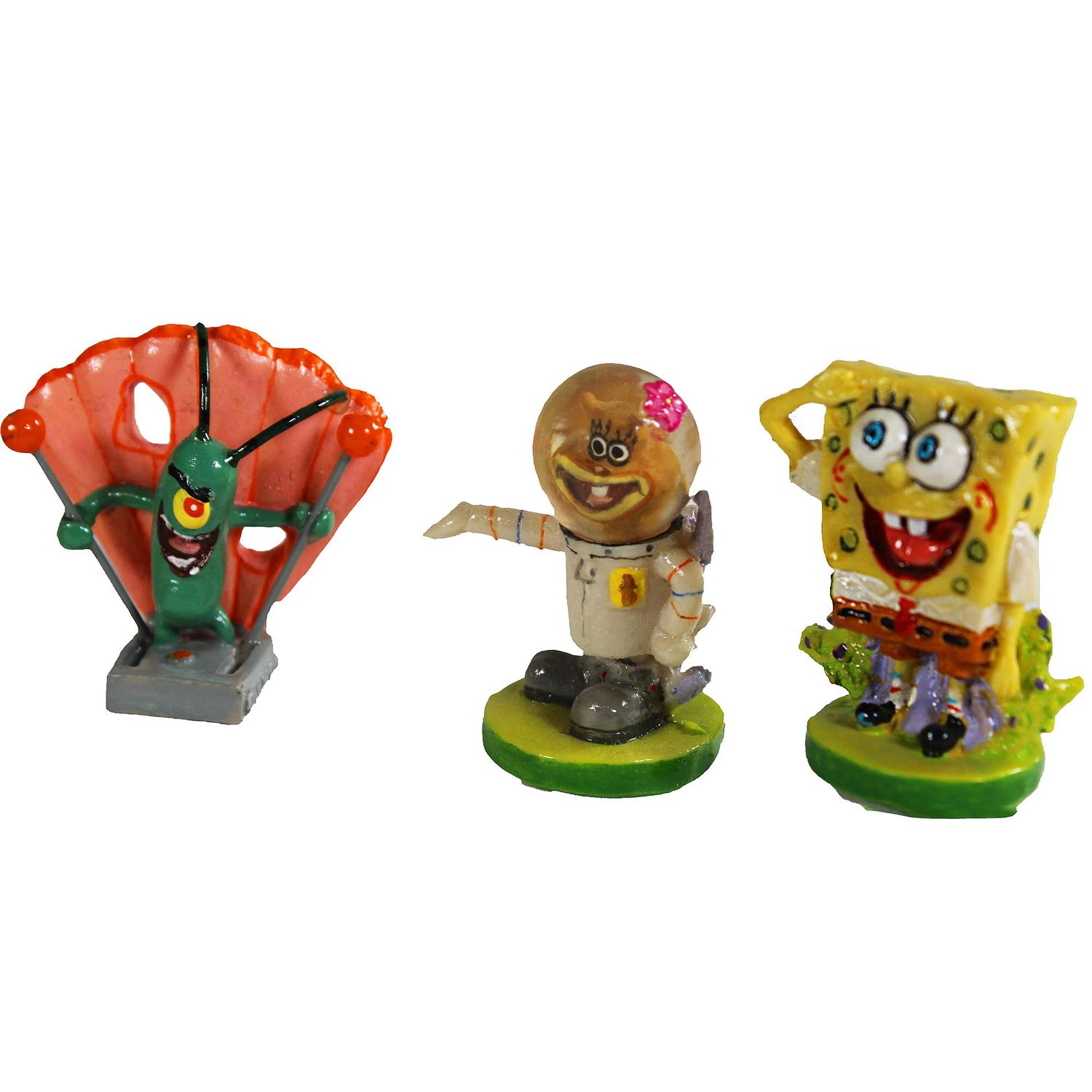 Penn-Plax Officially Licensed Spongebob 6 Piece Mini Aquarium Ornament Set – Great for Saltwater and Freshwater Tanks