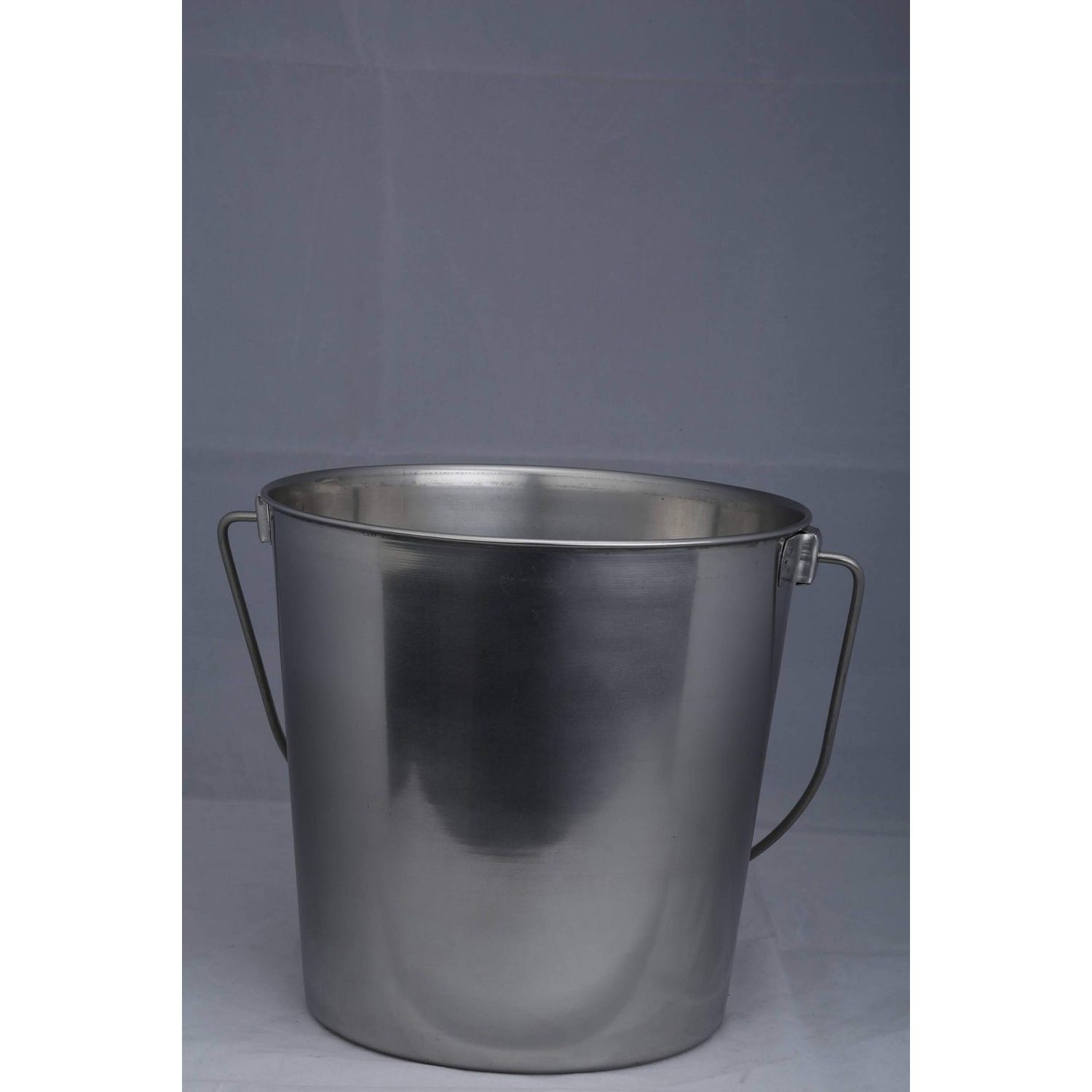 Indipets Heavy Duty Stainless Steel Pail - 13 Quart - Durable Dog Food and Water Storage
