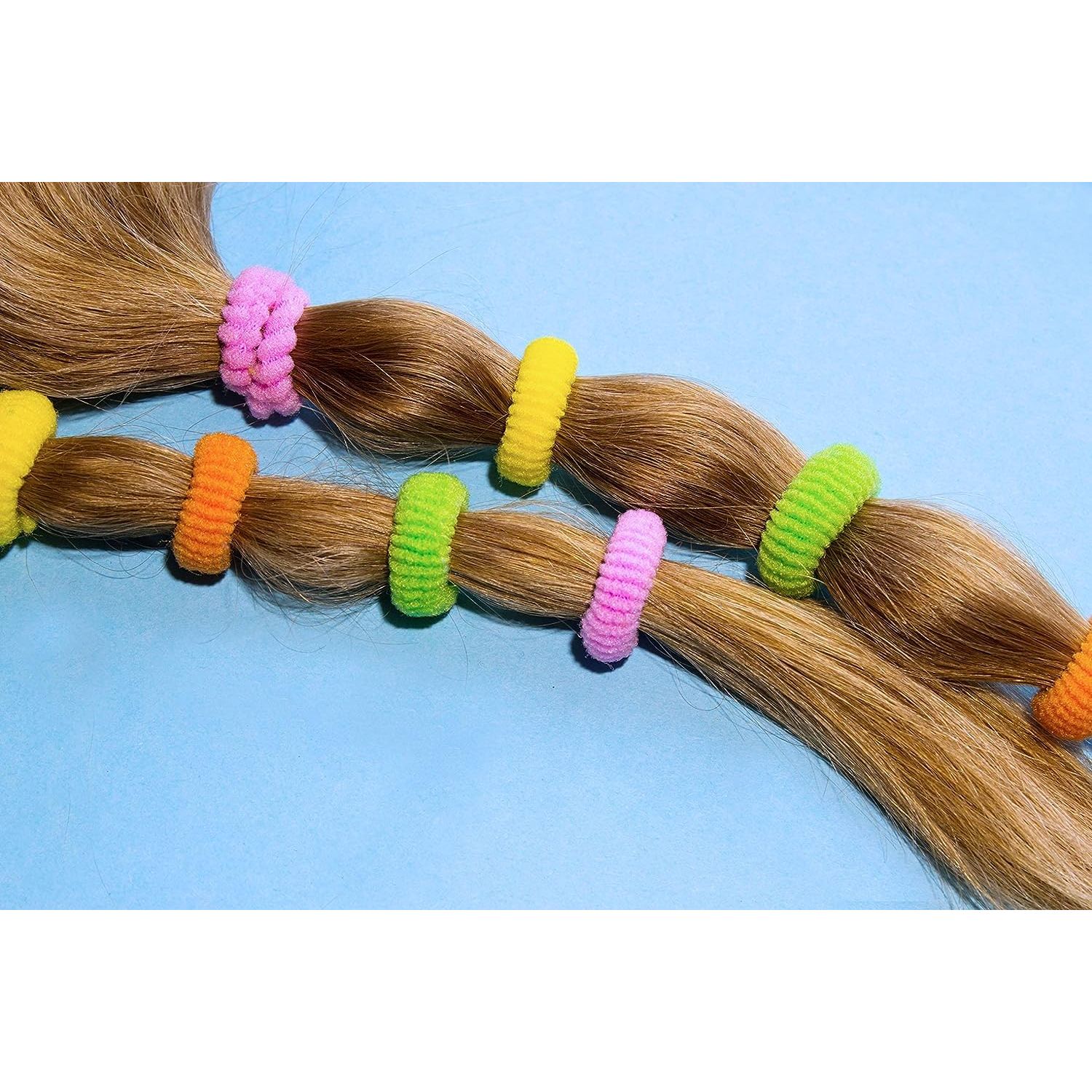 Red Ember 100pc Mini Hair Ties | Hair Ties for Fine Thin or Straight Hair | Ponytail Pack | Ouchless Hair Ties for Babies Toddlers and Young Children | 2.5 cm Diameter