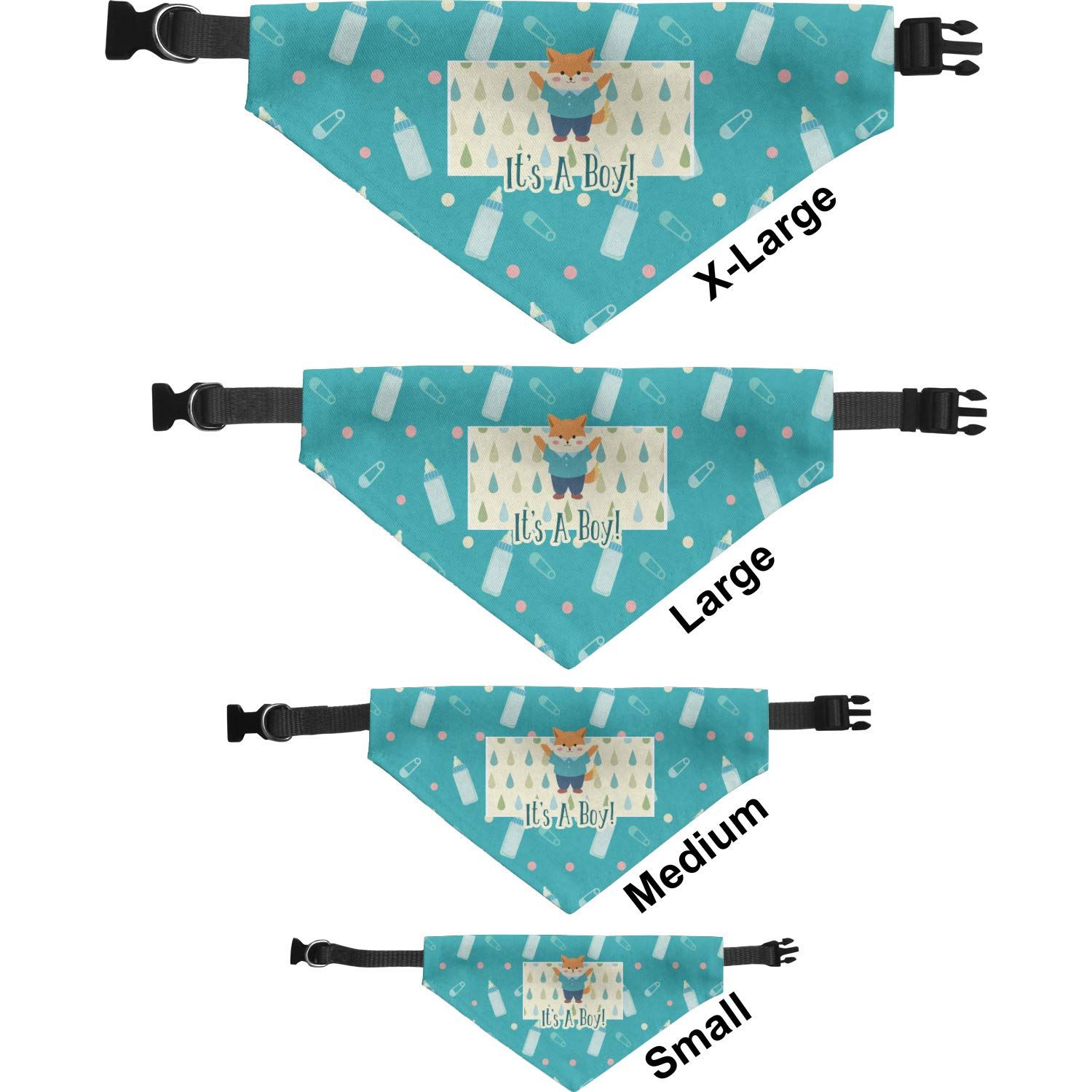 Personalized Baby Shower Dog Bandana - Medium