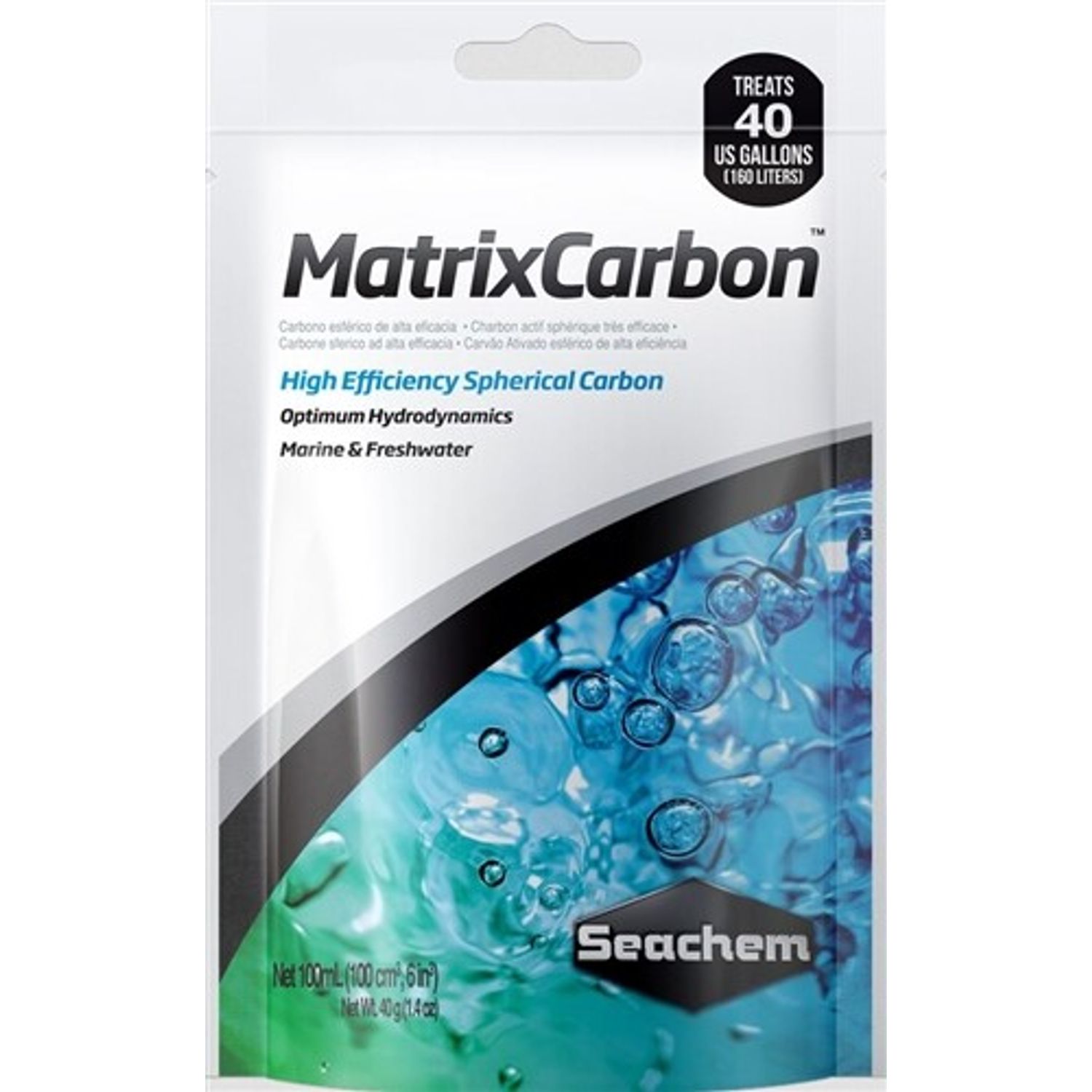 Seachem Matrix Carbon 100mL Filter Bag Fish Tank Aquarium Additive Filtration