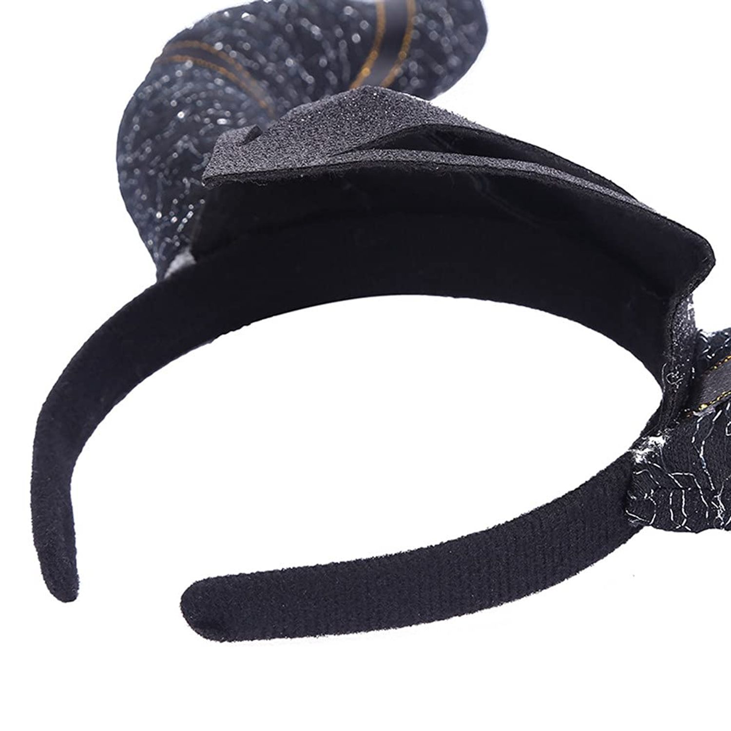 Dzrige Devil Horns Headband Black Devil Horns Headwear Horns Headpiece Halloween Demon Headdress Demon Horn Hair band Medieval Costume Accessory
