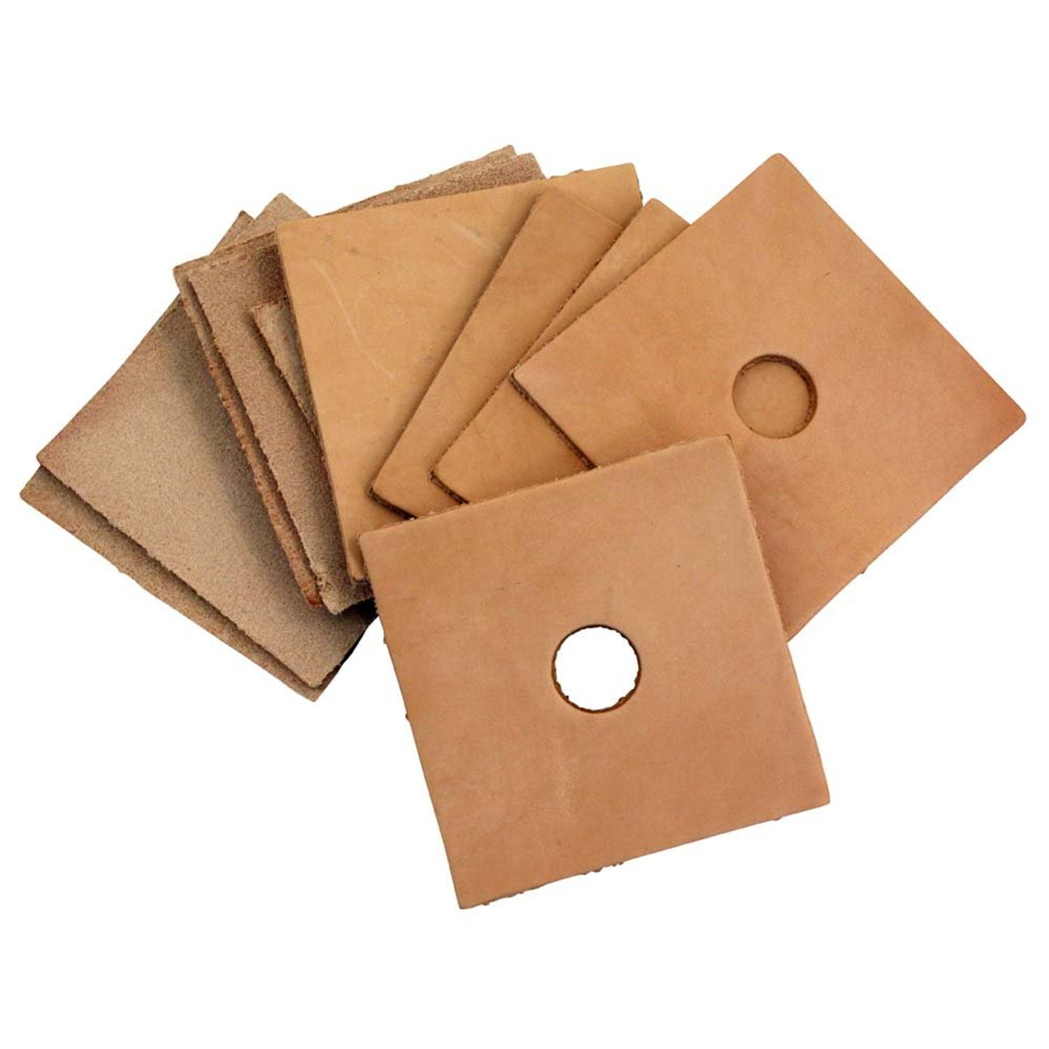 Zoo Max DUS231 Leather Squares 3x3in 10 pieces for Bird Toys