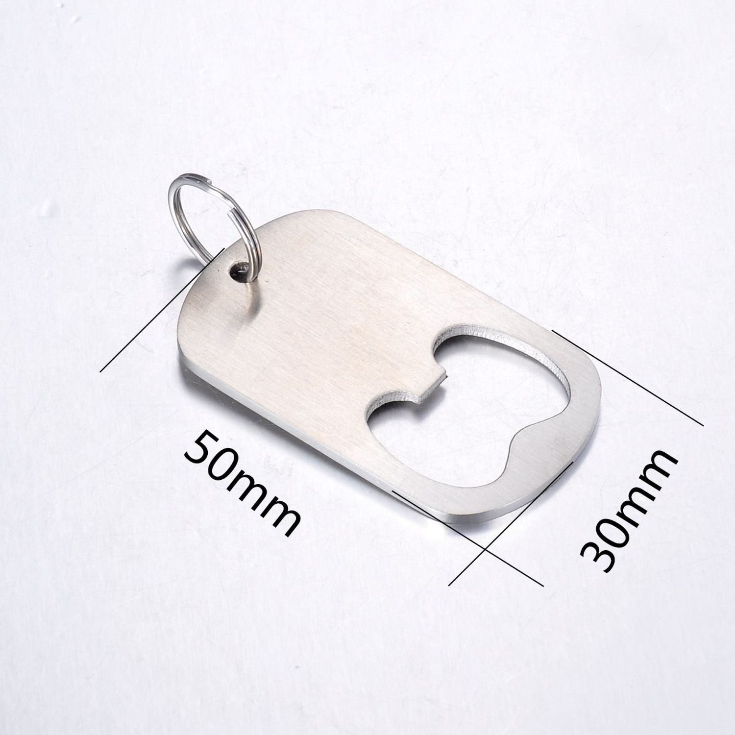 VALYRIA Frosted Stainless Steel Bottle Opener Dog ID Tags Personalized Pet ID Tag Dog Name Tags