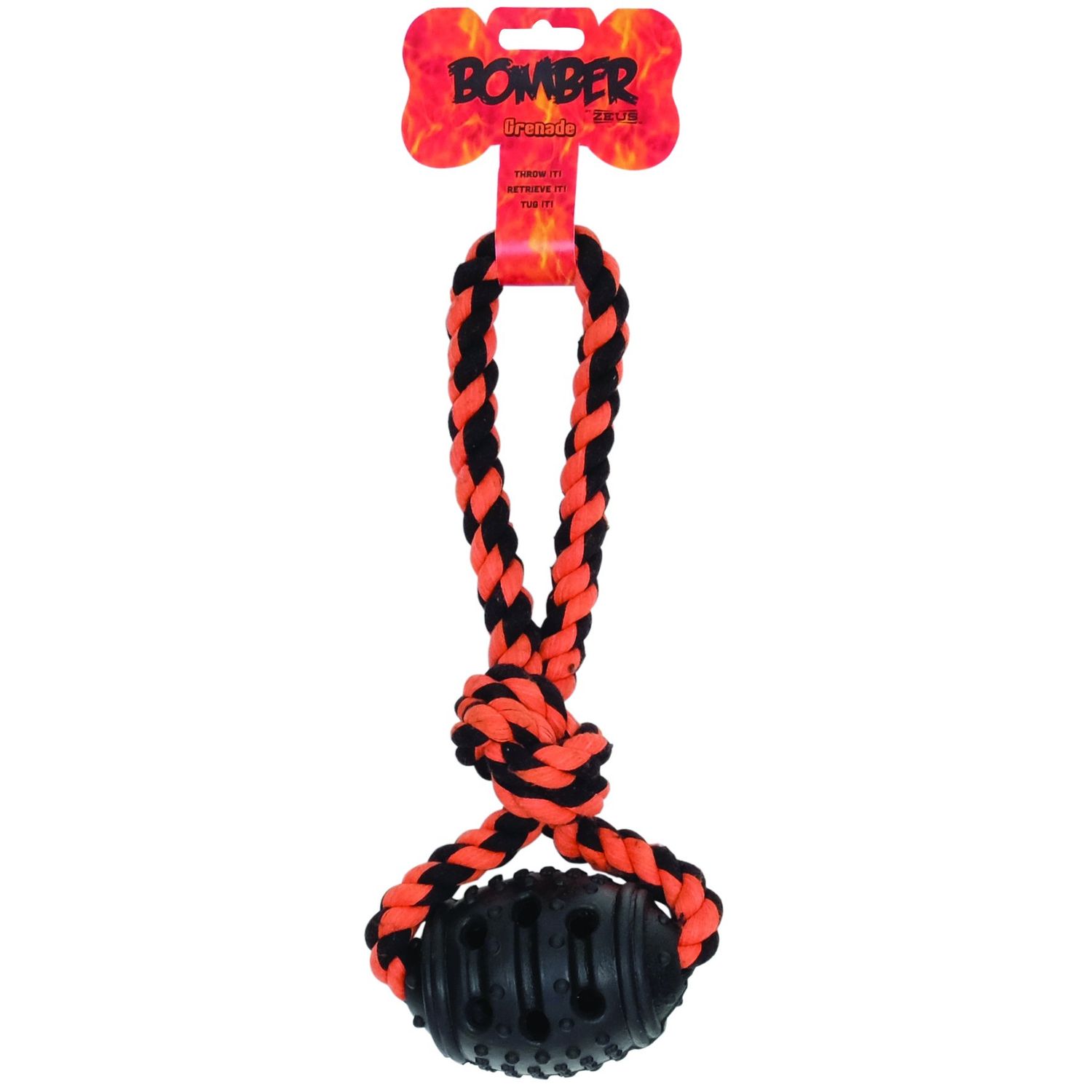 ZEUS Bomber Grenade Interactive Dog Toy, Tough and Durable Chew Toy for Dogs, 98059