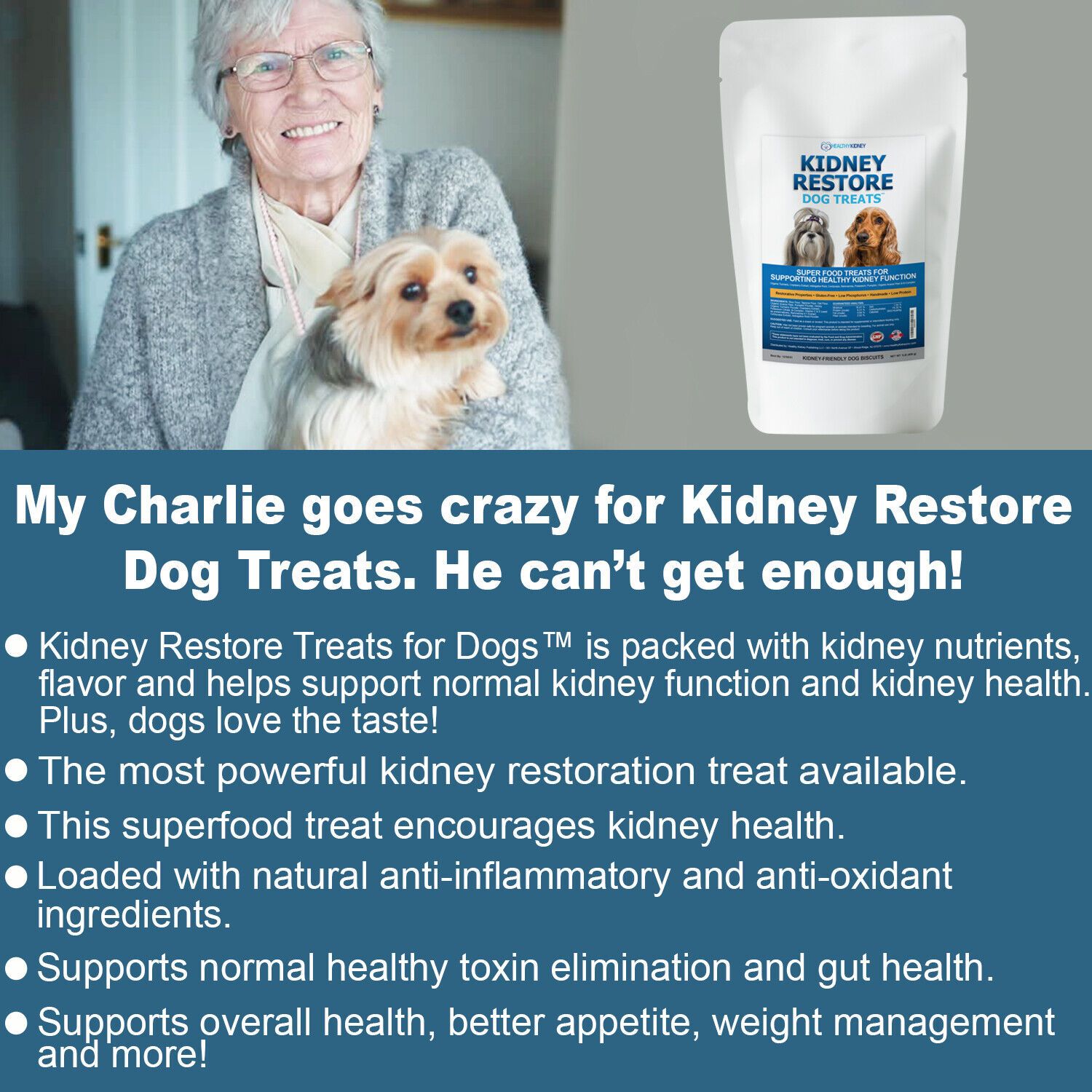 Kidney Restore Dog Treats Restorative Dog Treats for Kidney Disease, Low Protein