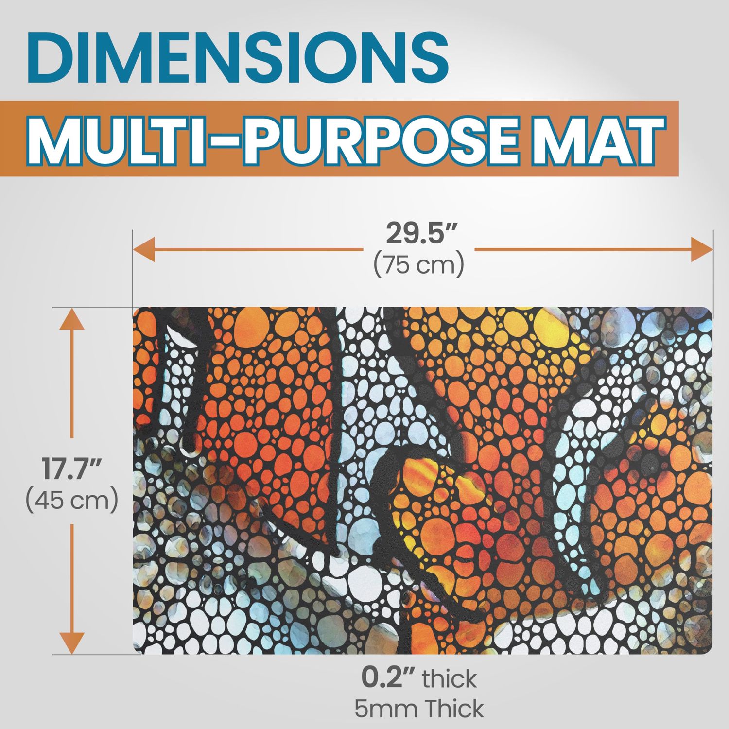 FL!PPER Flipper Luxurious Waterproof Aquarium Mat, Ideal for Fish Tank Cleaning, Anti-Slip Door Mat with Custom Art, Computer Mat, and Desktop Mat - Long Lasting and Durable
