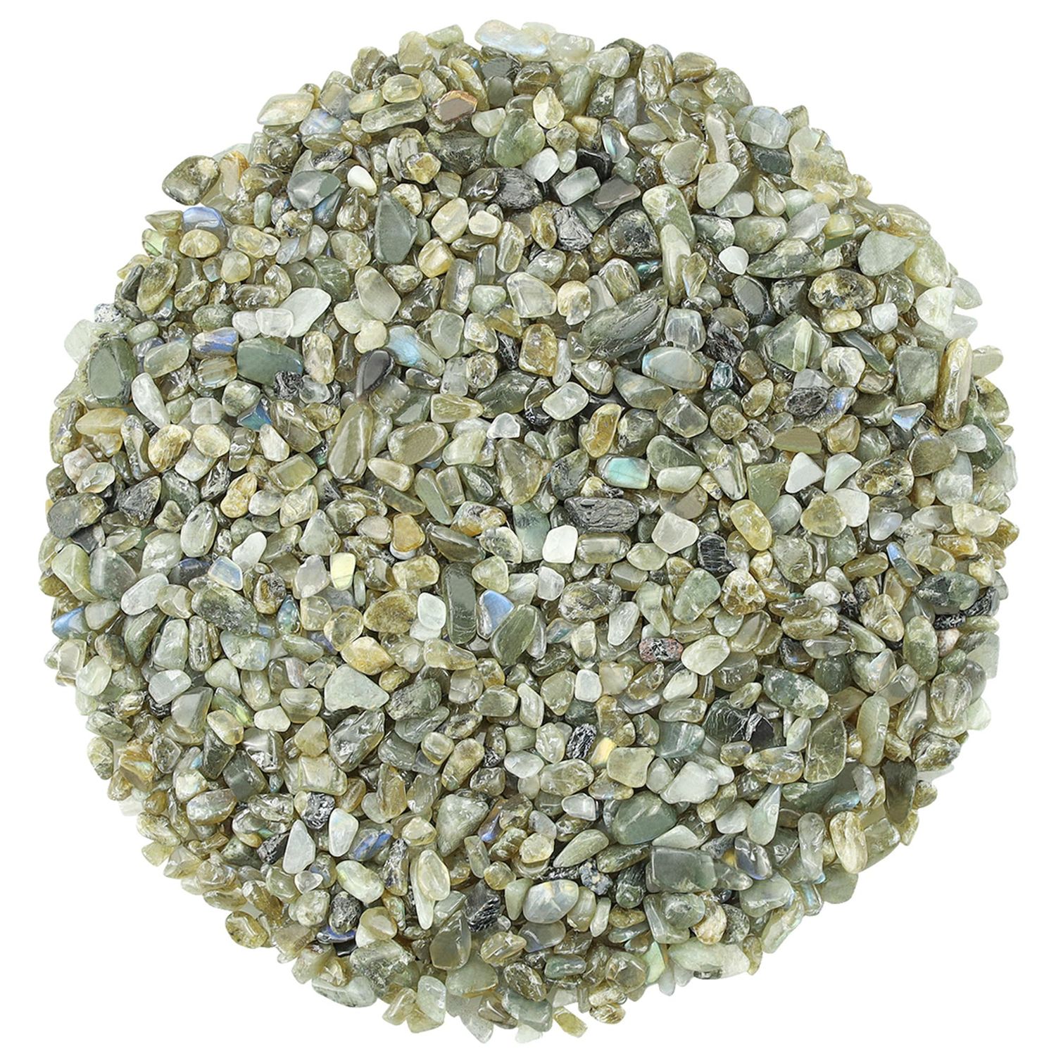 ZHIYUXI Labradorite 1lb Crystal Chips Bulk Fish Tank Decorations Aquarium Rocks Gravel Vase Filler Stones Crystals for Candle Making Witch Kit Gravel for Plants Quartz Sand Gemstone Terrarium Supplies
