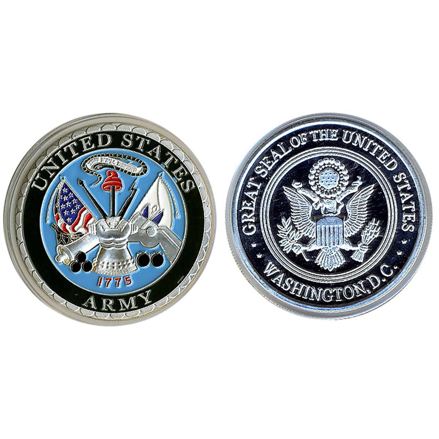 United States Army Silver Poker Card Guard