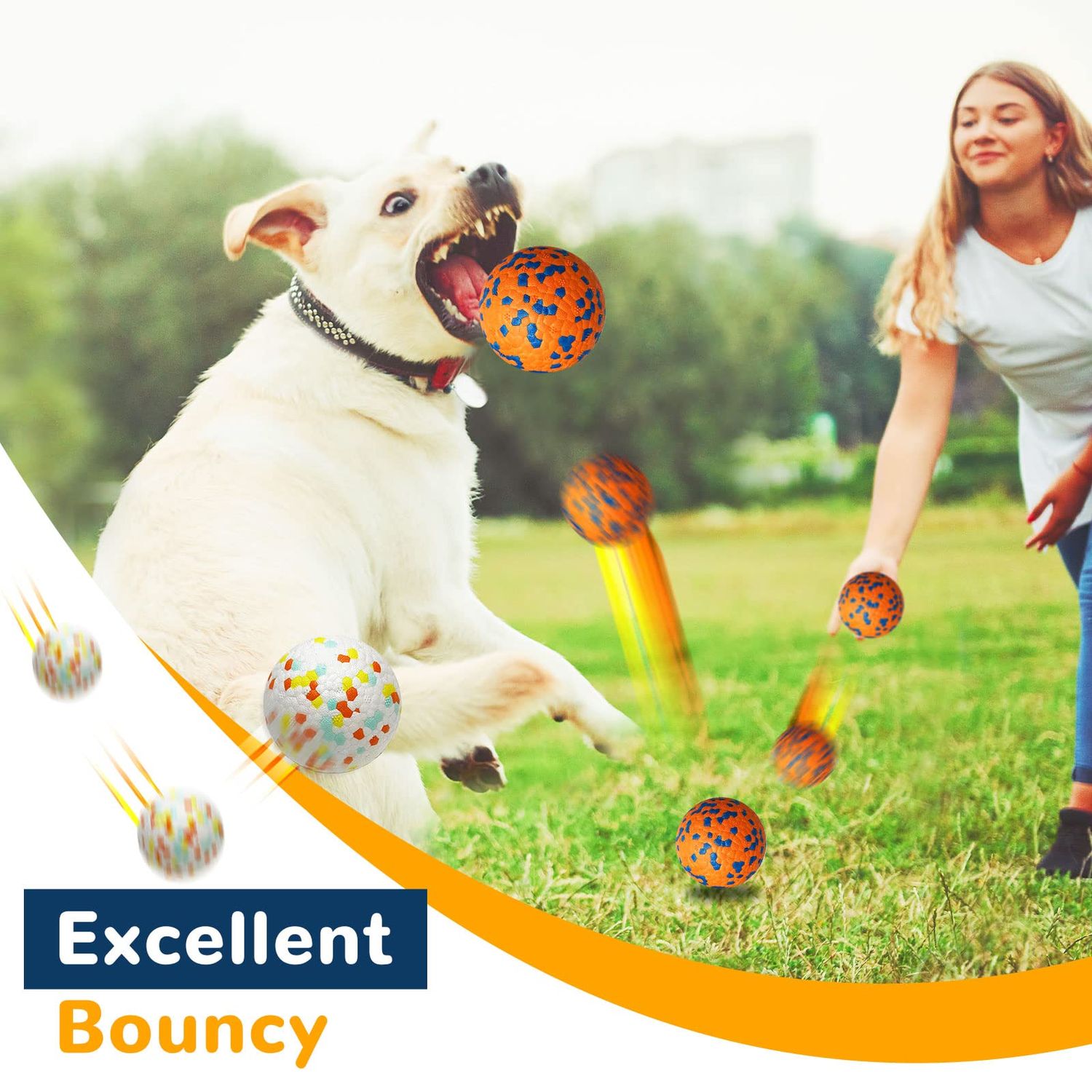 Petcare 2 Pack Dog Toy Balls Upgraded Indestructible Dog Tennis Ball Aggressive Chewers Dog Toys for Medium Large Dogs Interactive Durable Bouncy Dog Chew Balls Water Toy Fetch Balls Rottweiler