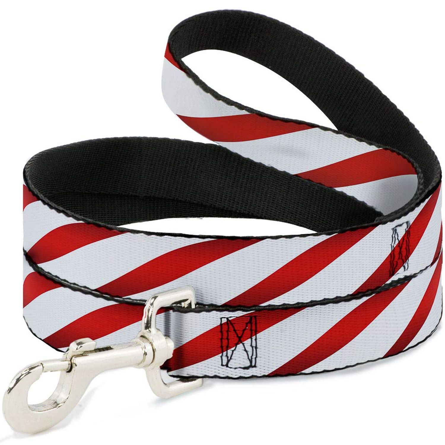 Buckle-Down Pet Leash - Candy Cane - 6 Feet Long - 1" Wide