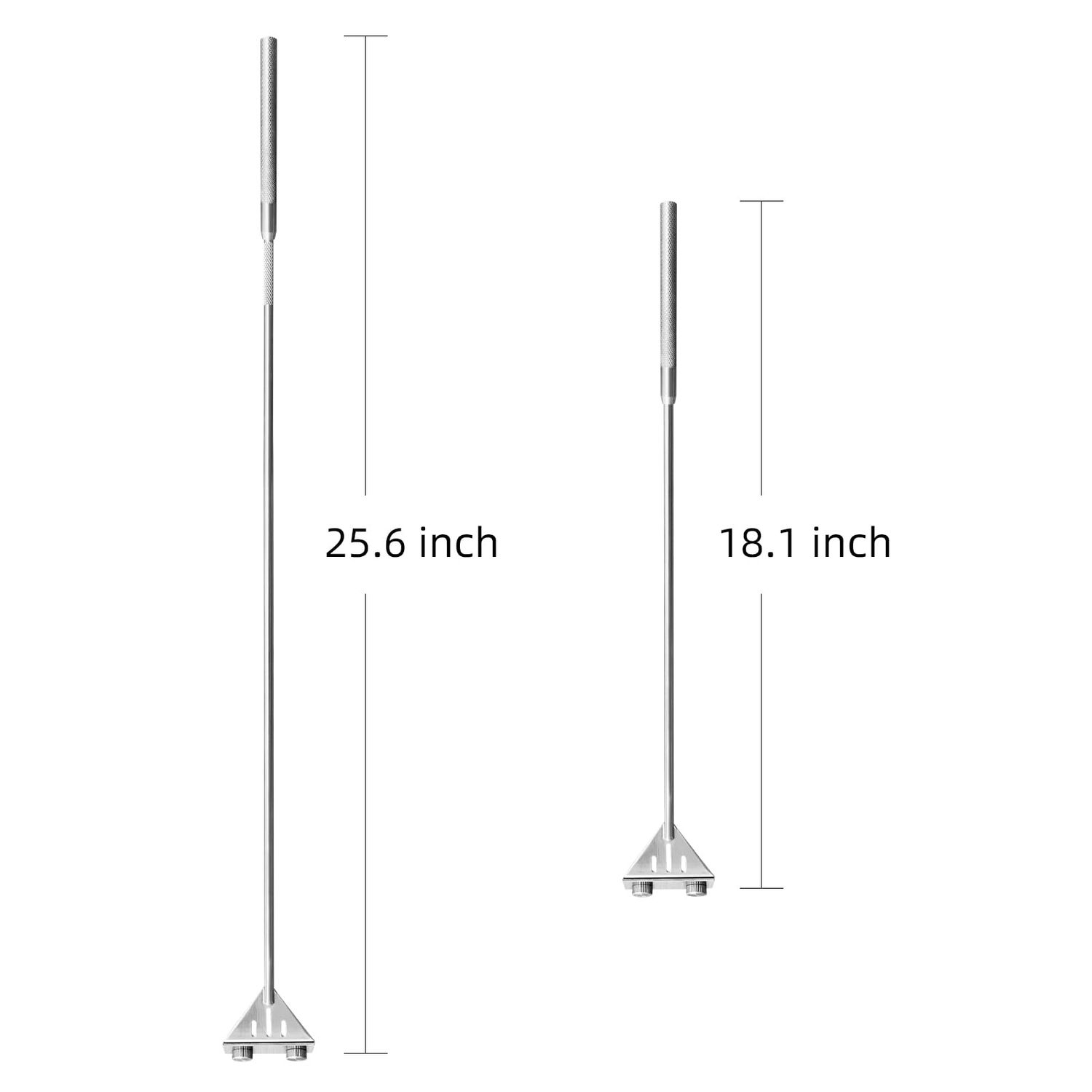 Kirecoo Algae Scraper for Glass Aquariums, 25.6" Fish Tank Cleaner, Stainless Steel Algae Scraper for Fish Tank with 10 Blades, Aquarium Glass Cleaning Tools, Cleaning Accessories