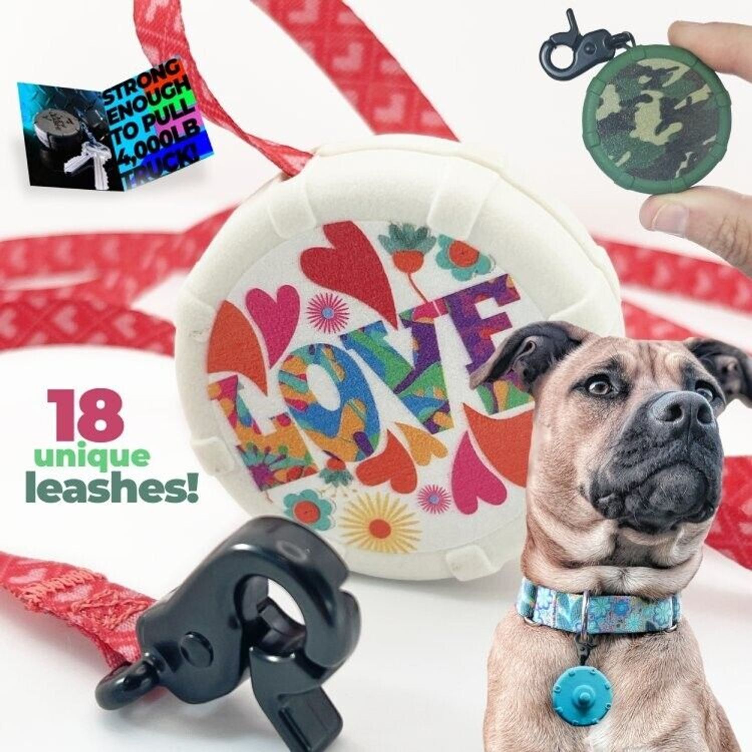 Tiger Paw + Freebie! Purple & Orange Mini Wearable Lightweight Clip-On Pet Leash