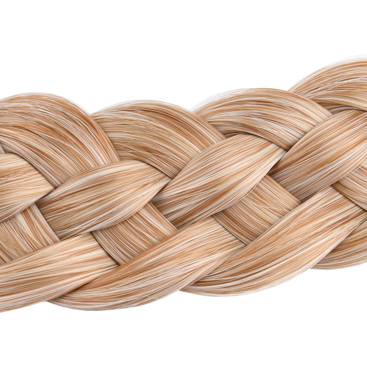 Gledola 5 Strands Synthetic Hair Braid Headband Hair Braided Headband for Women Girl (Golden Blonde)