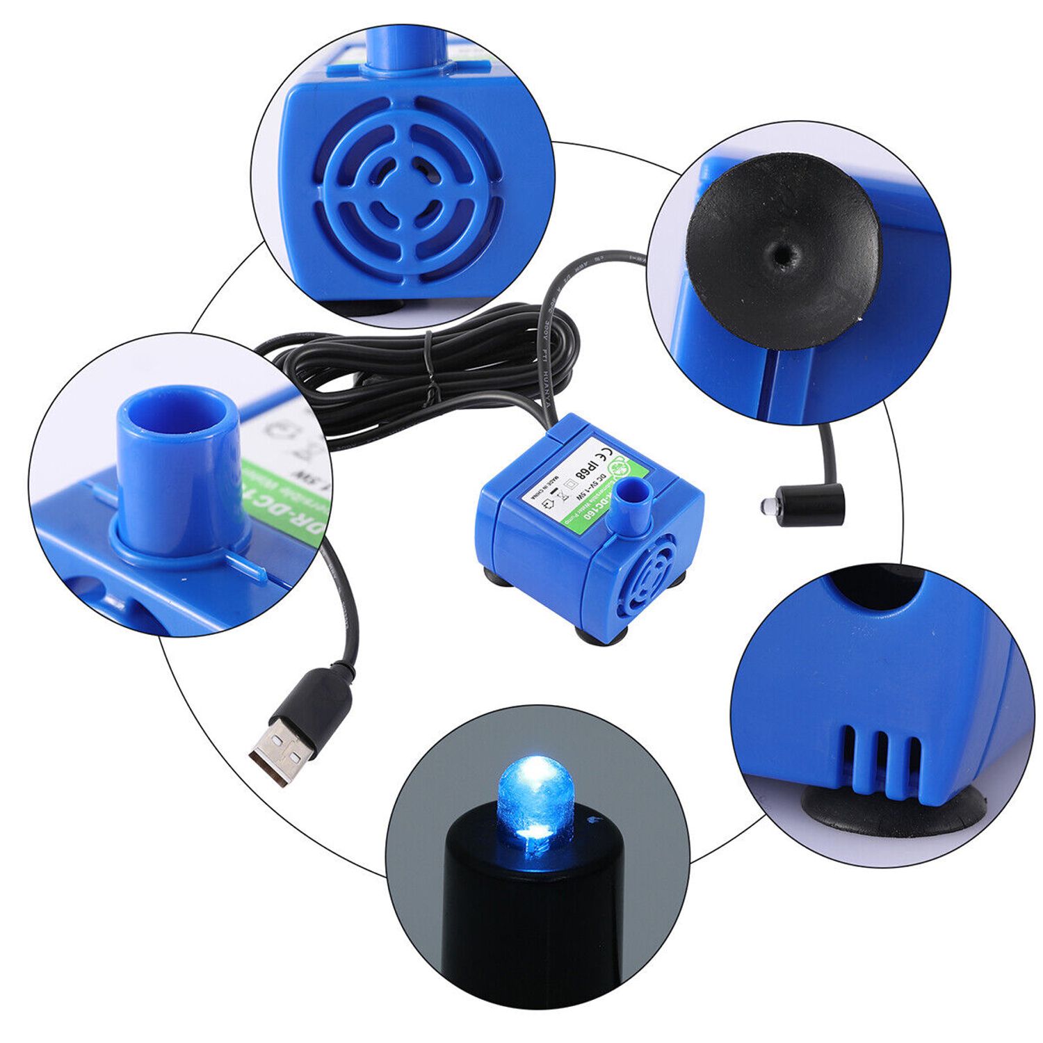 Pet Fountain Pump Replacement Cat Water Fountain Pump for Flower Fountain Automa