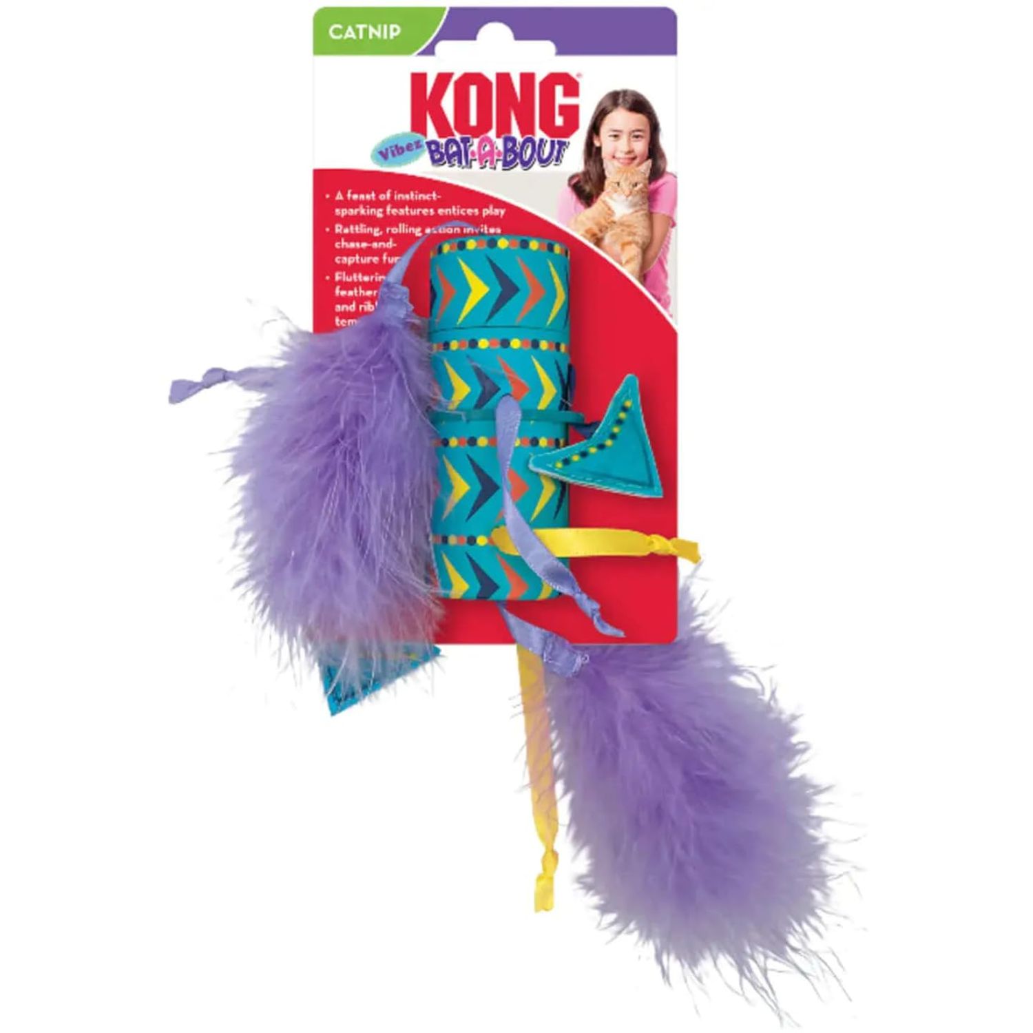 KONG Company 38744005: Bat-A-Bout Vibez Roller Cat Toy