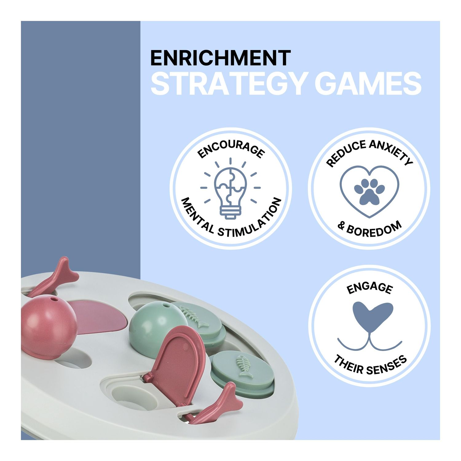 TRIXIE Cat Activity Flip Board, Strategy Game for Mental Stimulation, Interactive Play for Cats, Treat Dispenser, Cat Toy