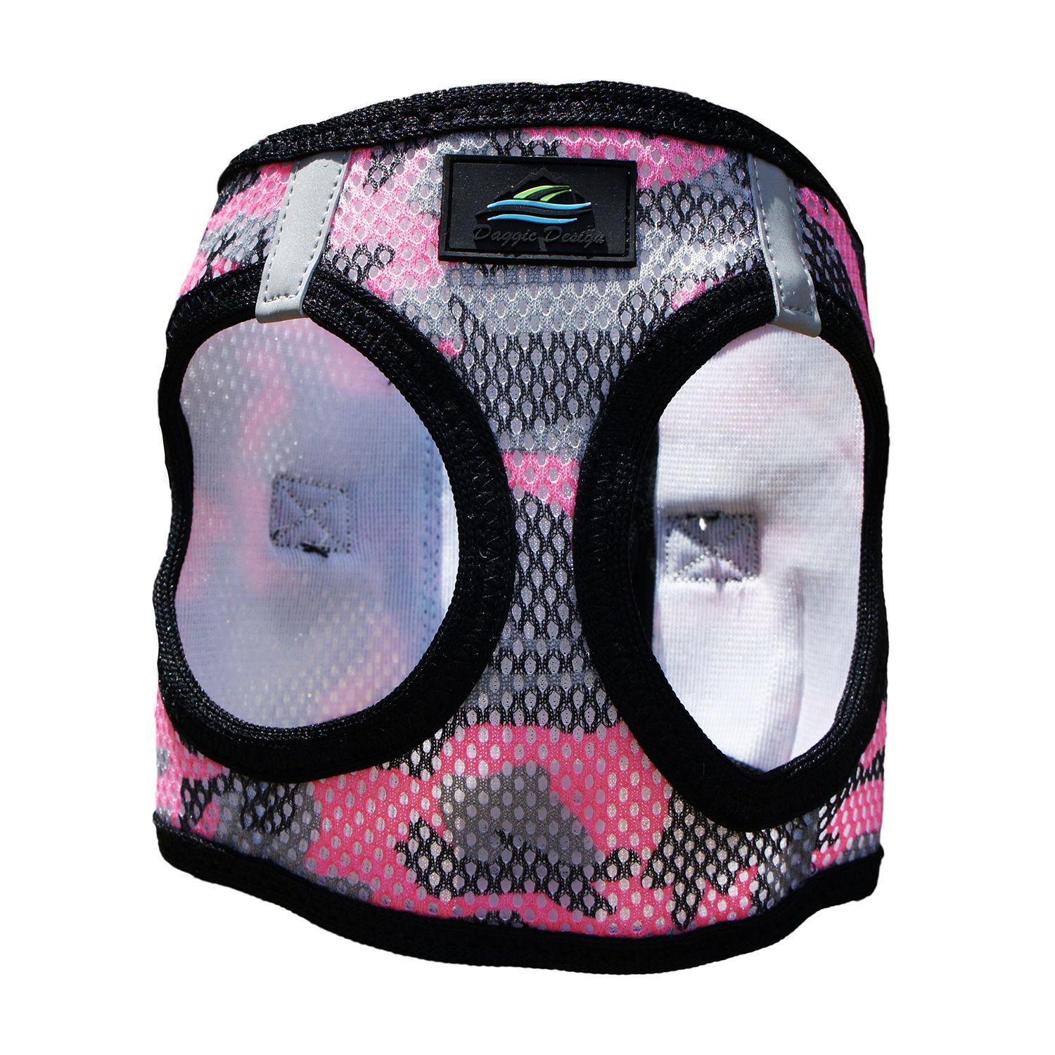 DOGGIE DESIGN American River Dog Harness Camouflage Collection - Pink Camo (Small)