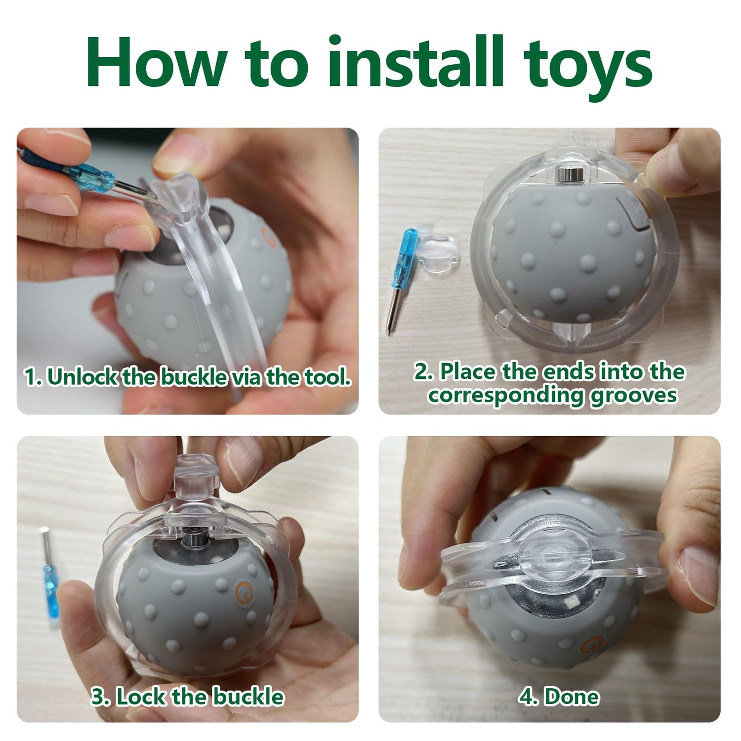 Sofolor Motion Activate Interactive Cat Toys - Automatic Moving Ball Toys for Indoor Cats, Self Rotating Ball with Lights, Electric Cat Mice Toys, USB Rechargeable, Auto On/Off