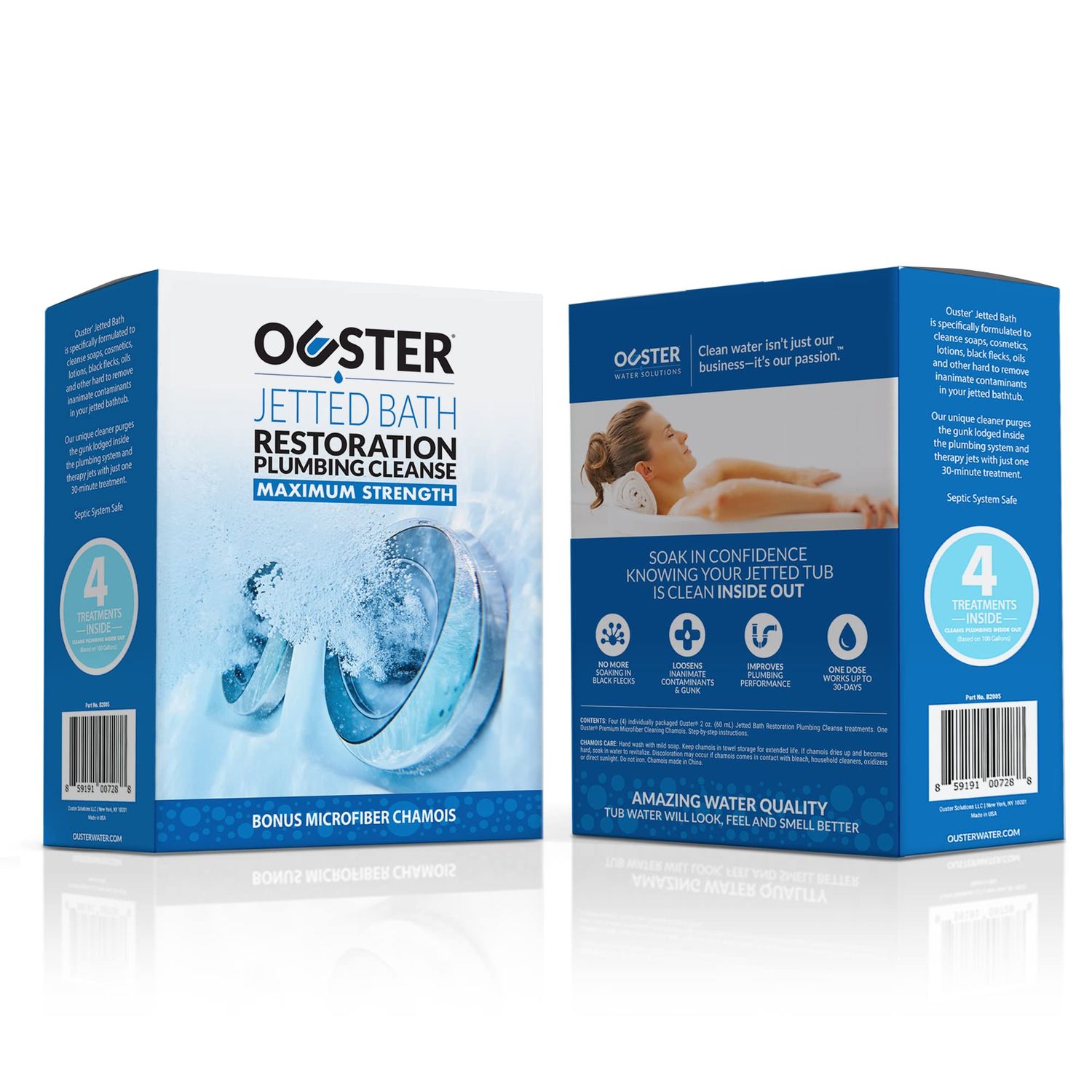 Bio Ouster Jetted Tub Cleaner Kit for Jets and Tubes - Jacuzzi Tub Cleaner, Jet Tub Cleaner for Bathtub - Includes Microfiber Towel (Kit)