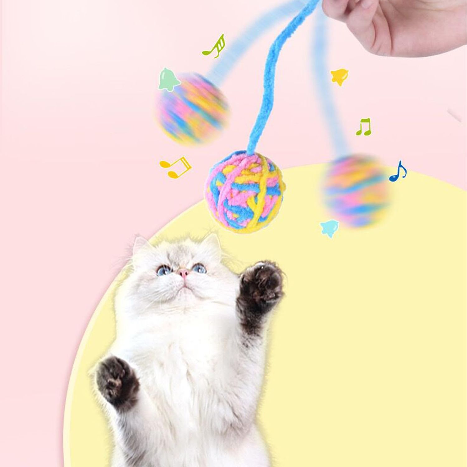 VisGoxia Ferret Toys Interactive Ball Toy for Indoor Cats Dogs Aggressive Chewers